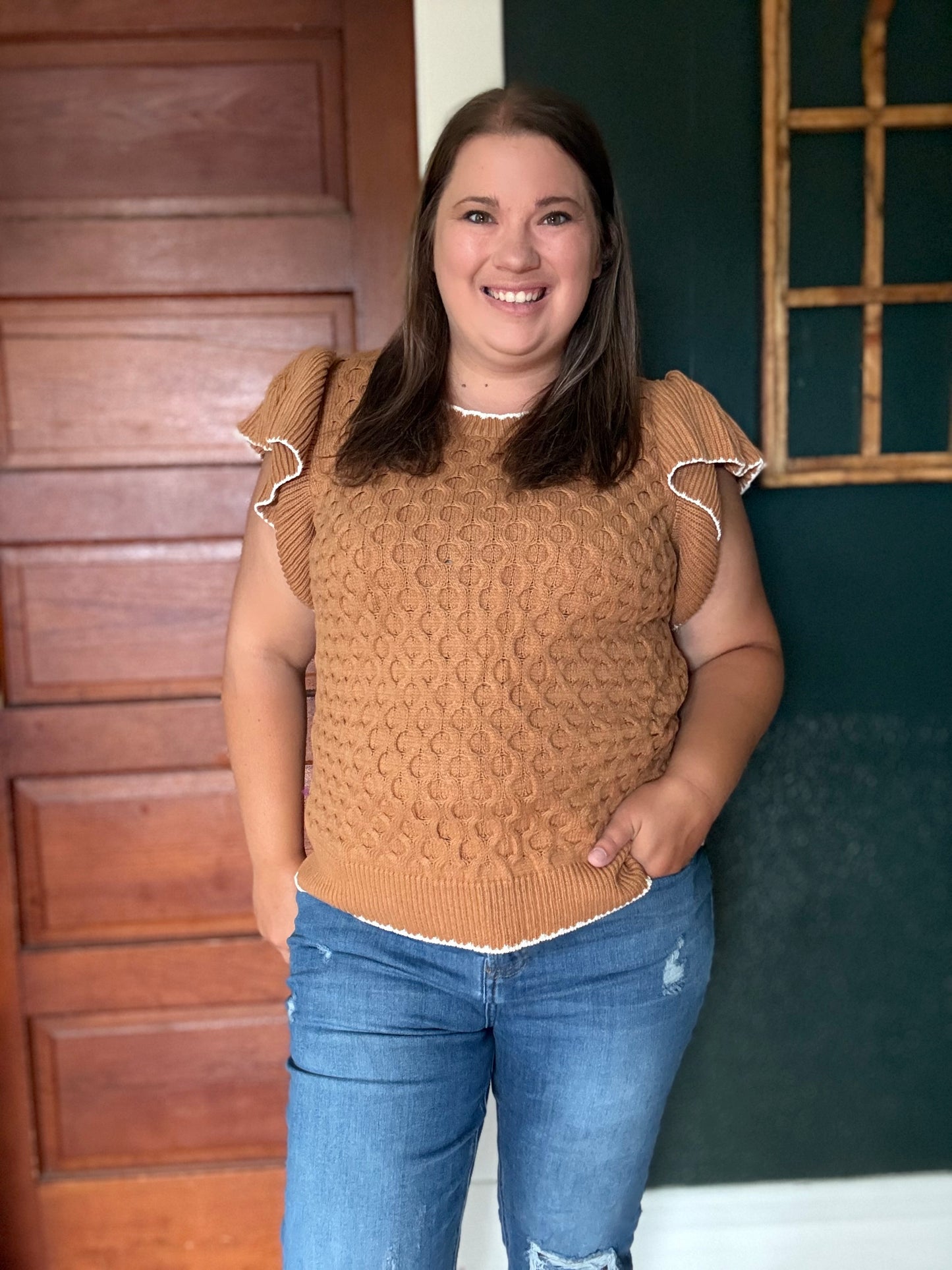 CABLE KNIT TOP