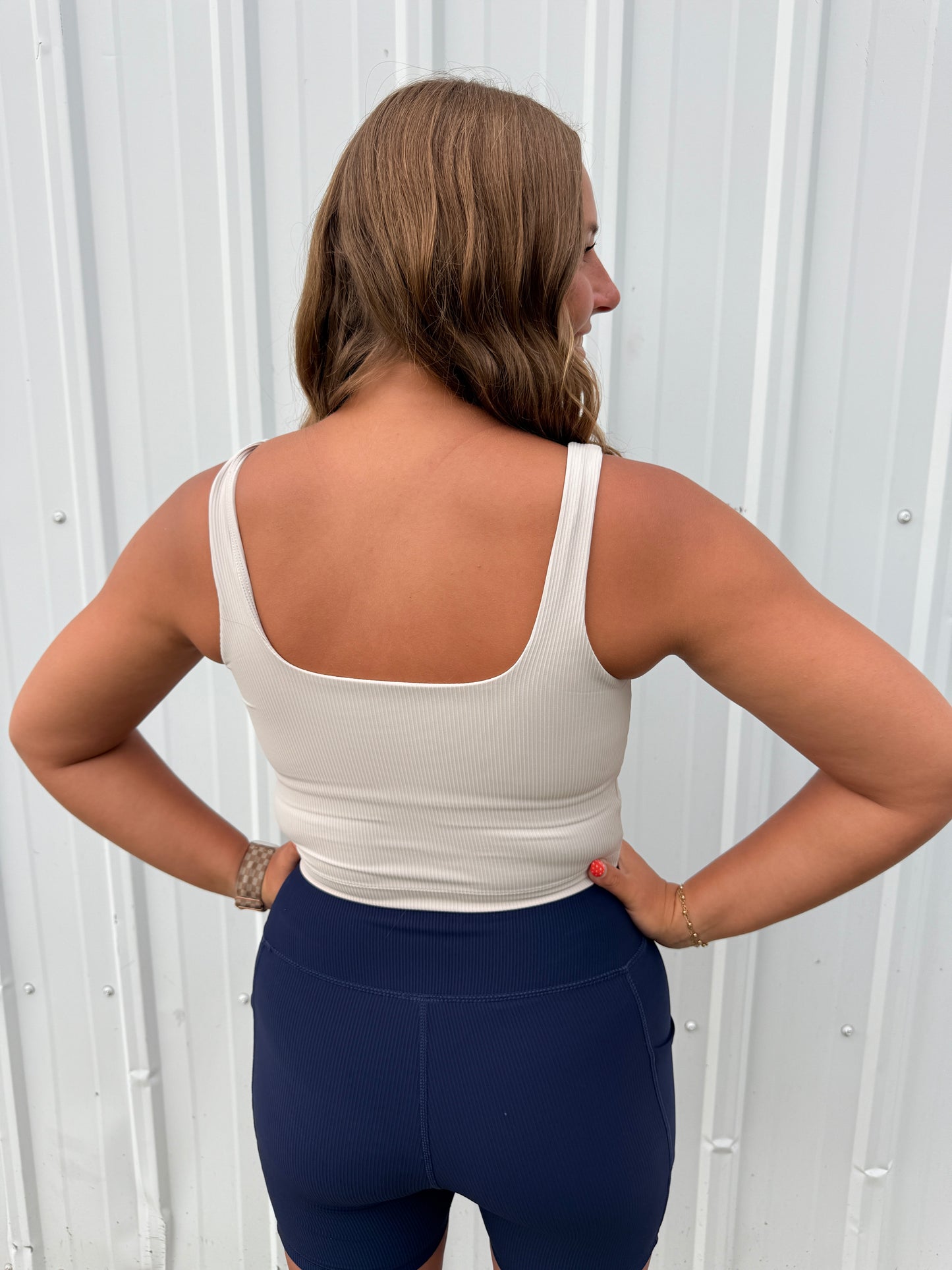 RIBBED SPORTS BRA MOCHA CREAM