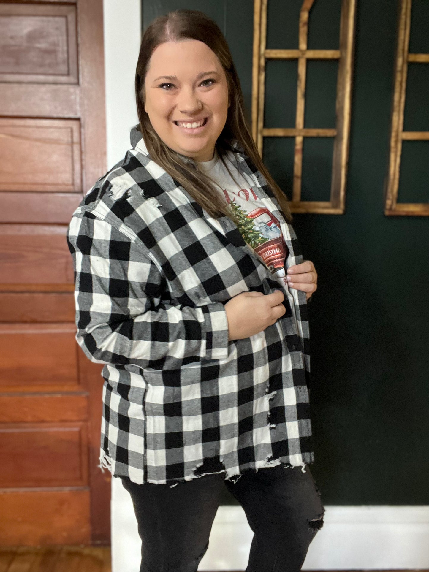 RISEN: OVERSIZED DISTRESSED SHIRT