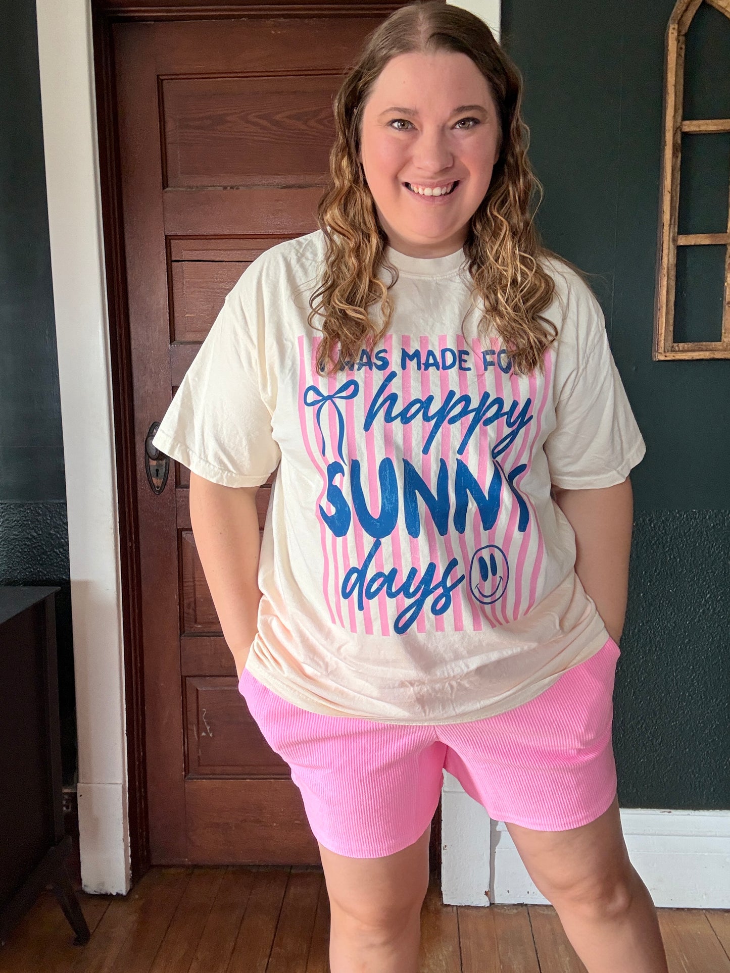 NEON PINK CORDED SHORT