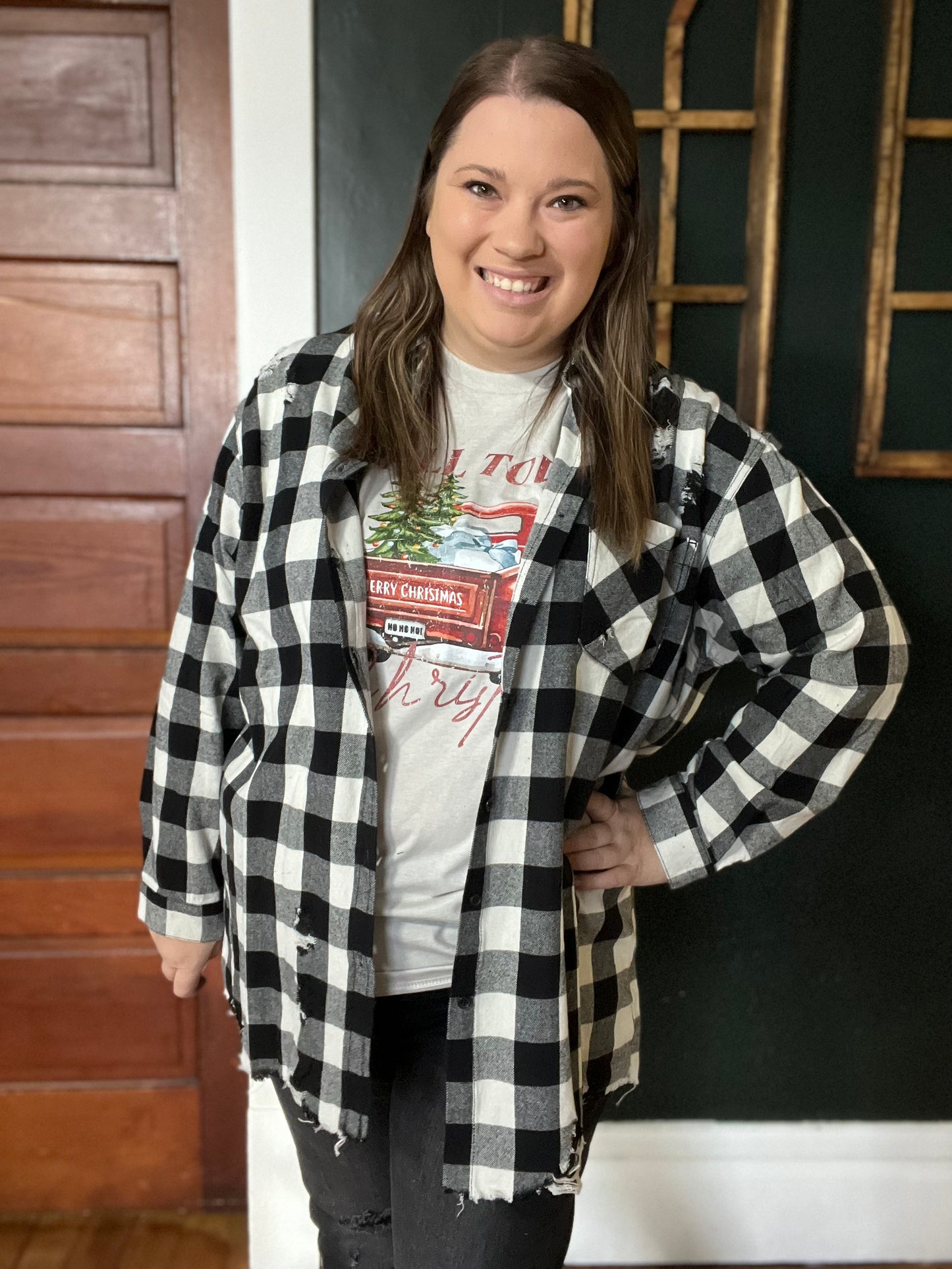 RISEN: OVERSIZED DISTRESSED SHIRT