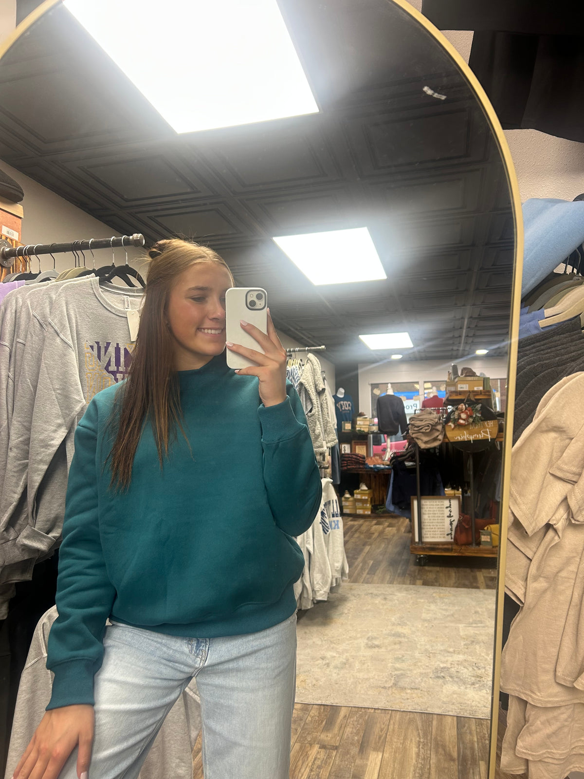 TEAL MOCKNECK