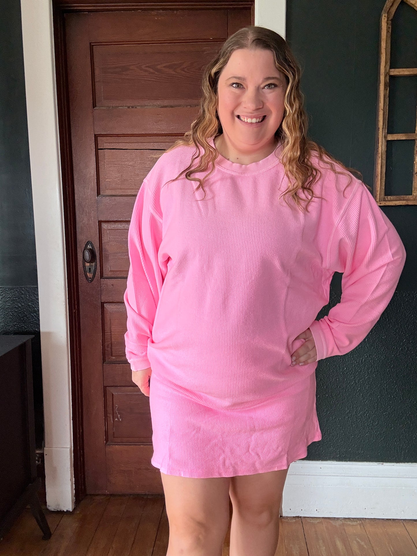 NEON PINK CORDED SKORT