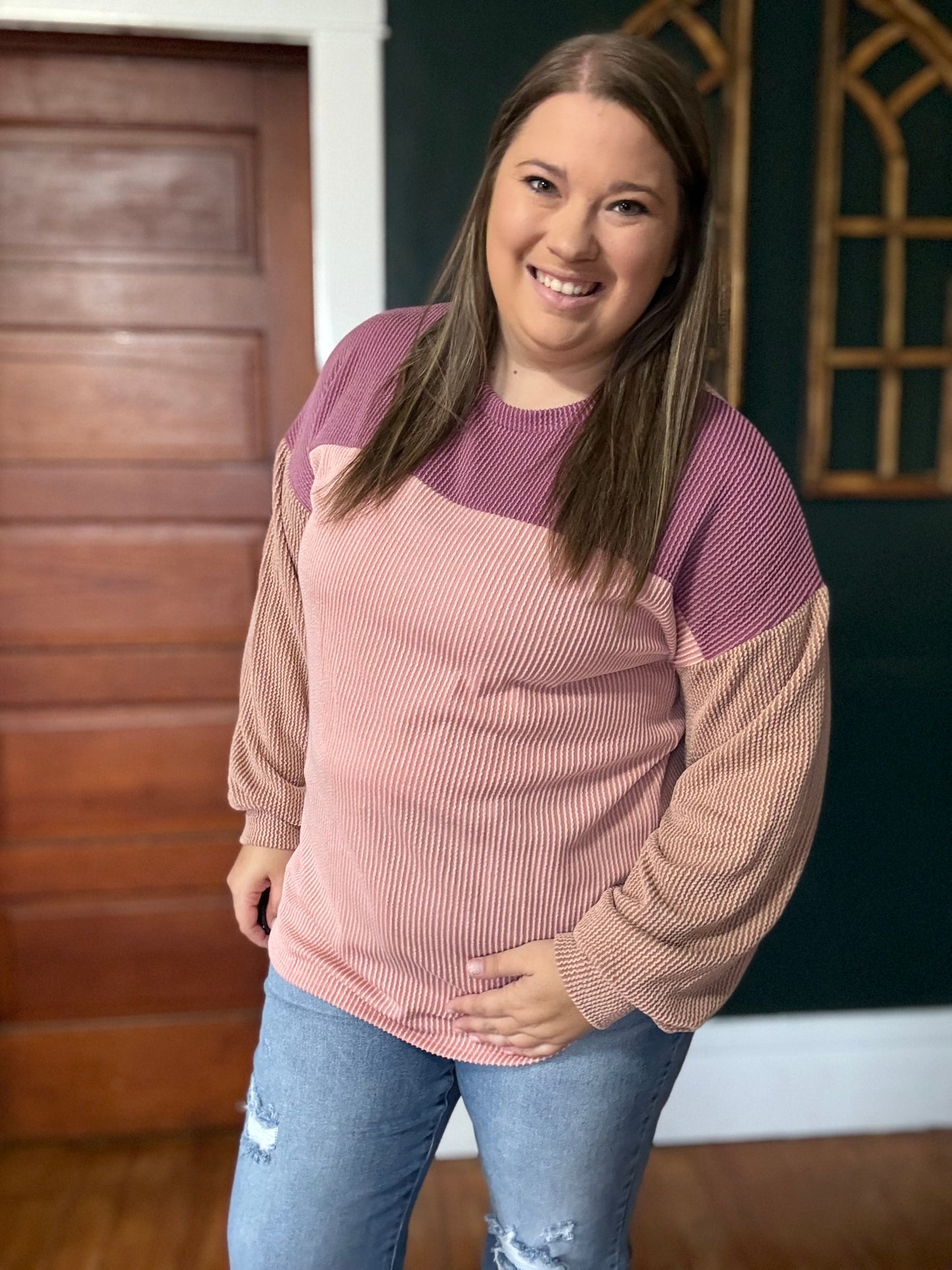 COLORBLOCK RIBBED TOP