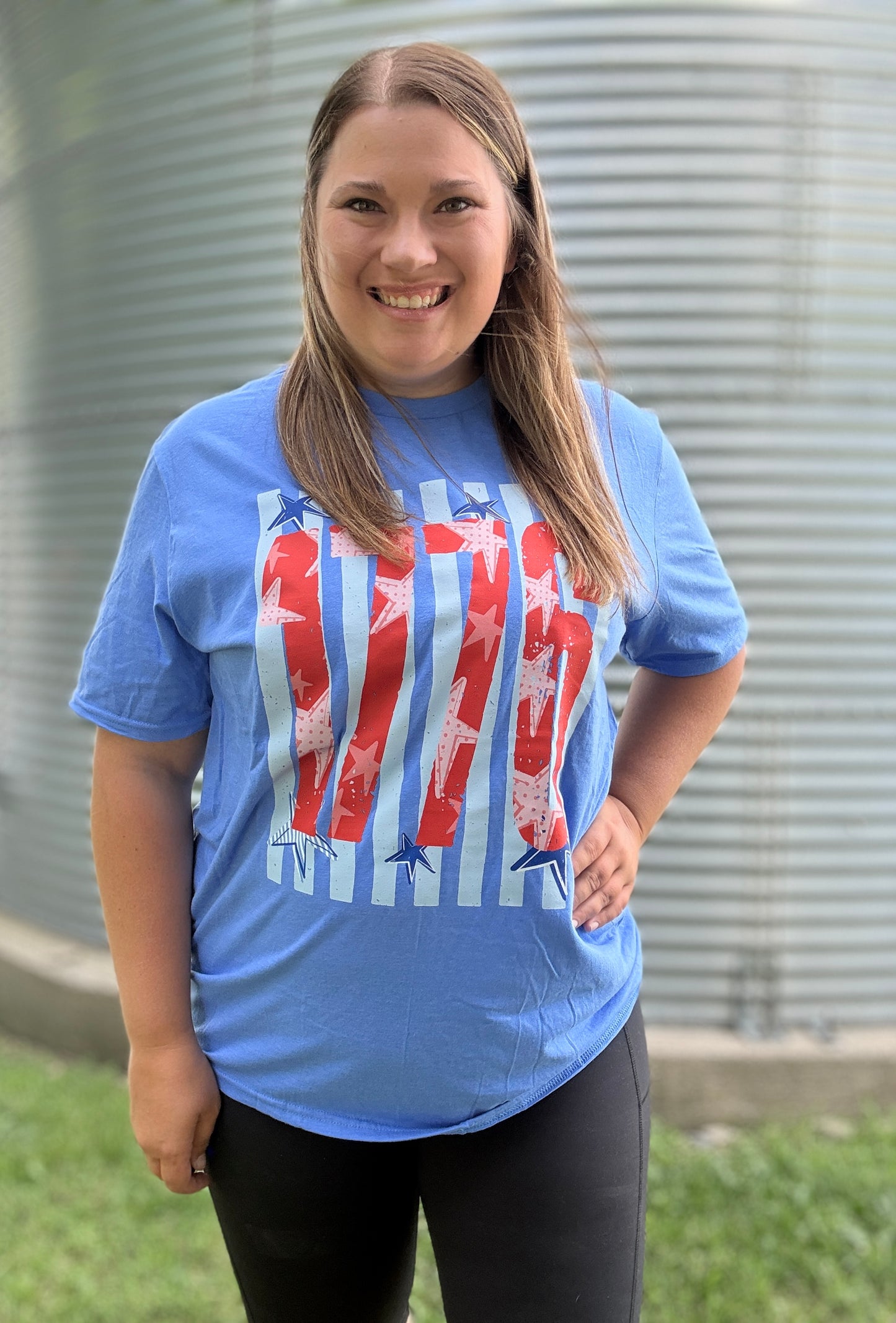 1776 STRIPED TEE