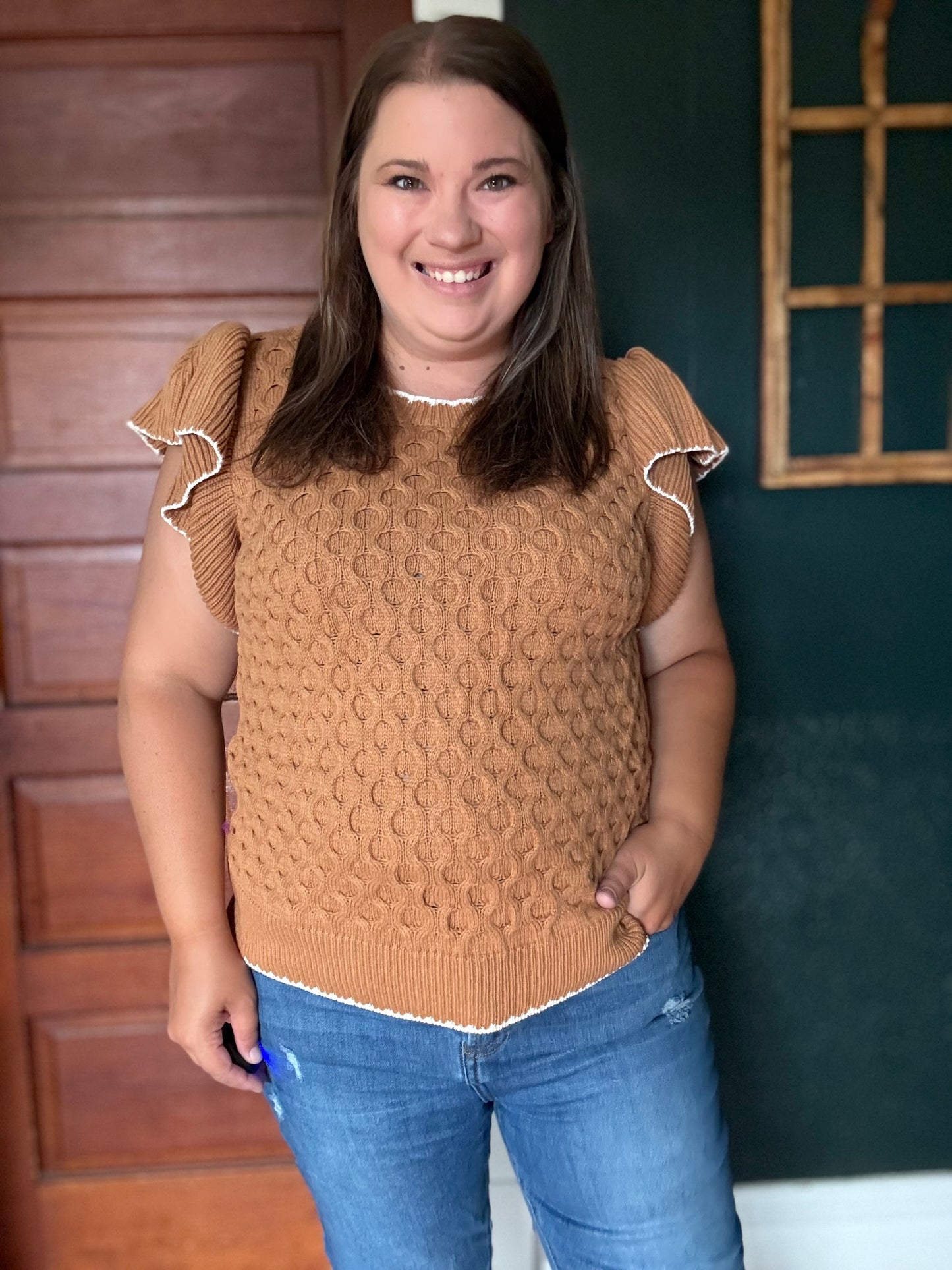 CABLE KNIT TOP