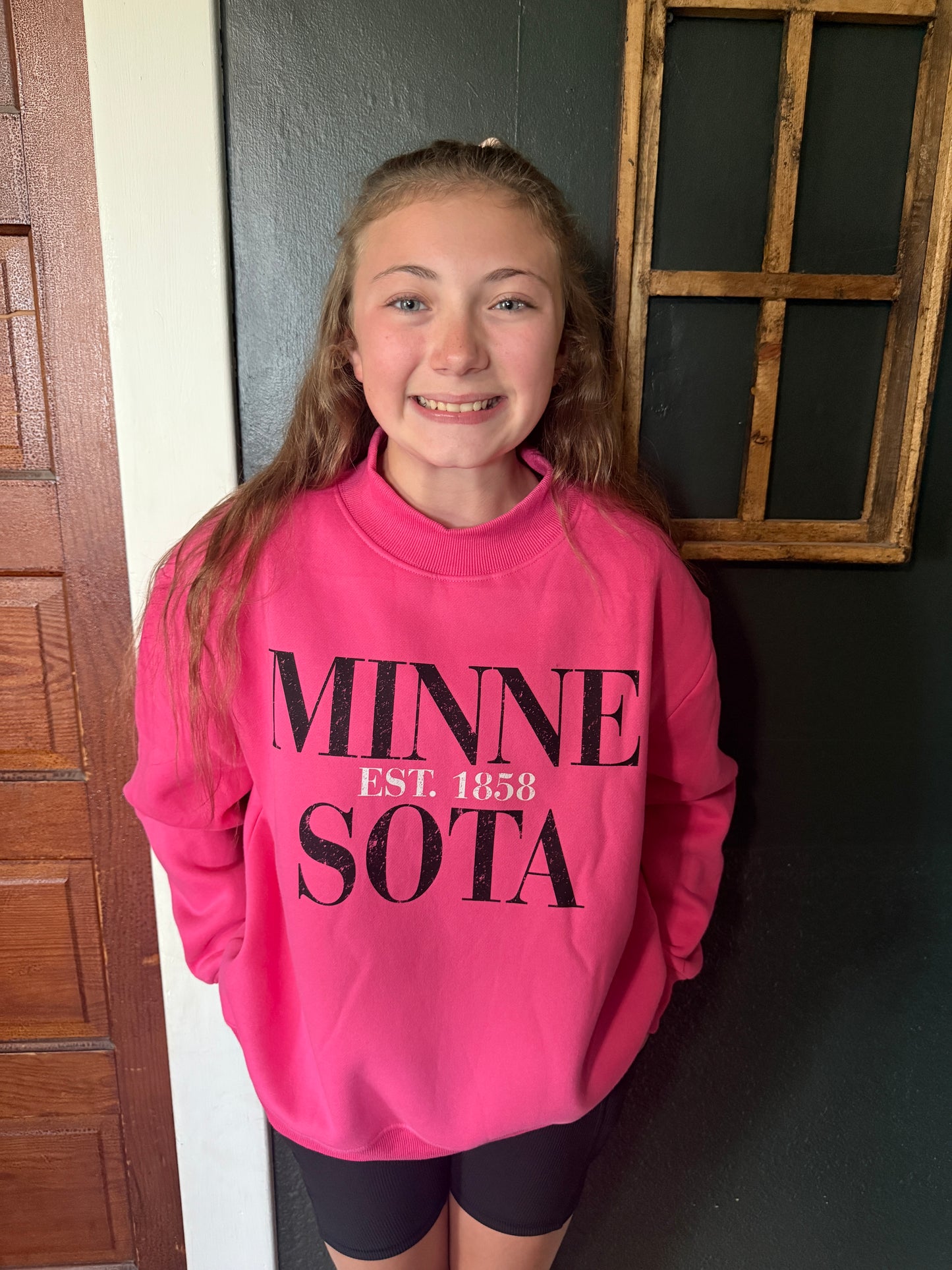 MN PINK MOCKNECK