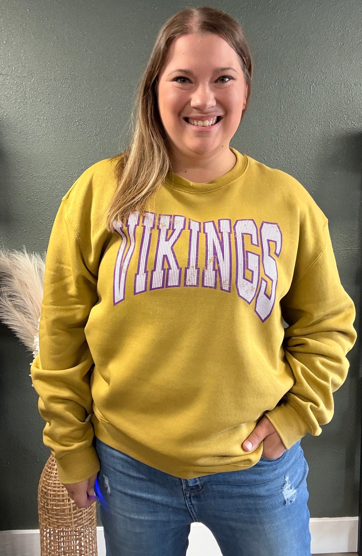 PINSTRIPE VIKINGS CREW
