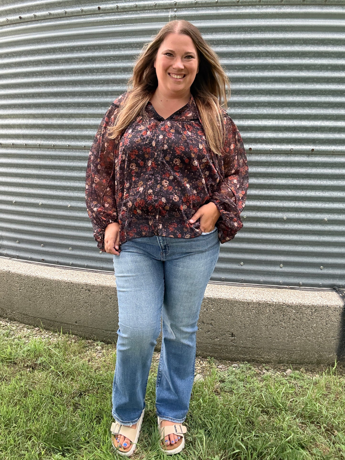 FLORAL PRINTED BLOUSE