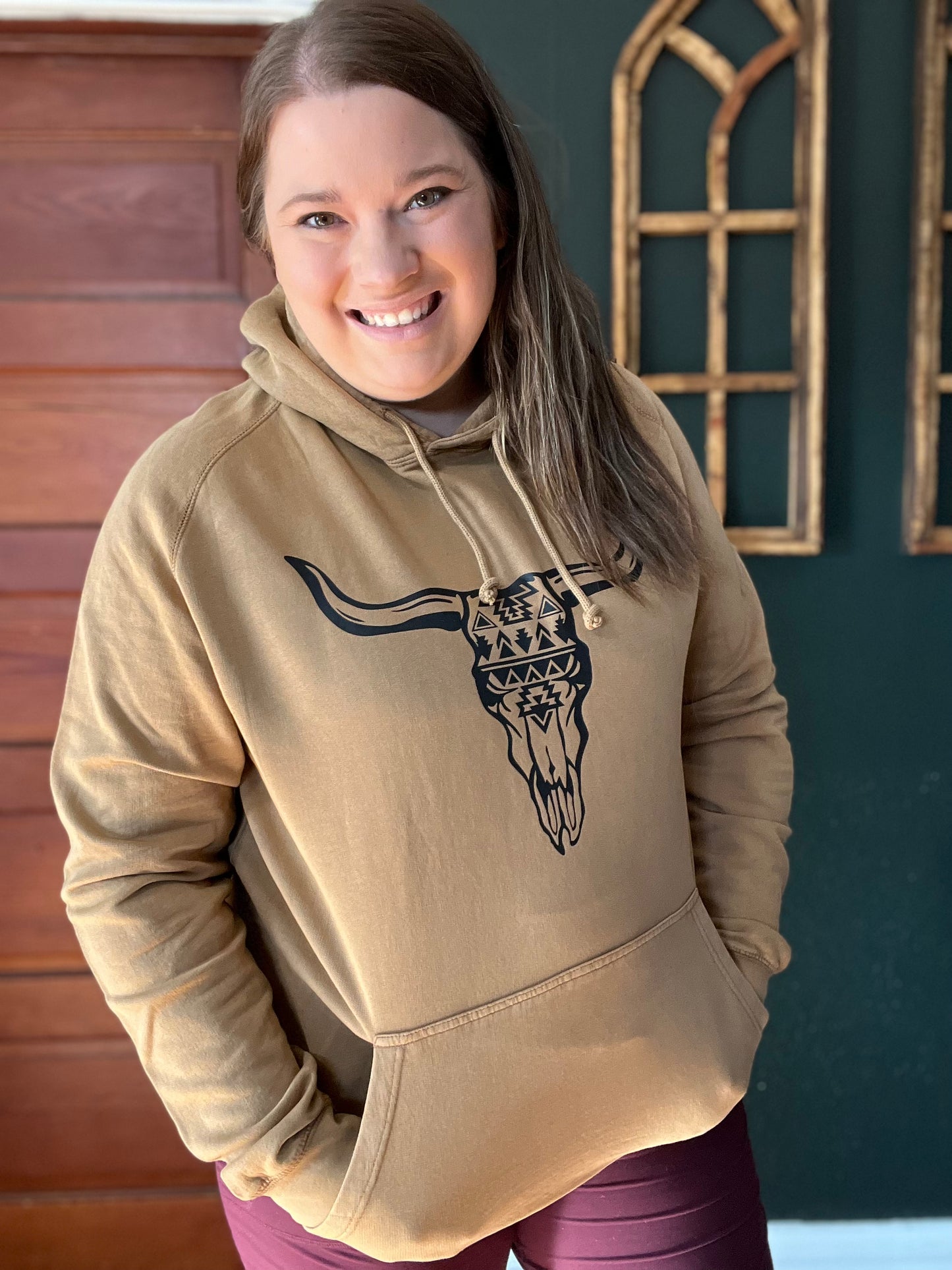 VINTAGE BULL SKULL HOODIE