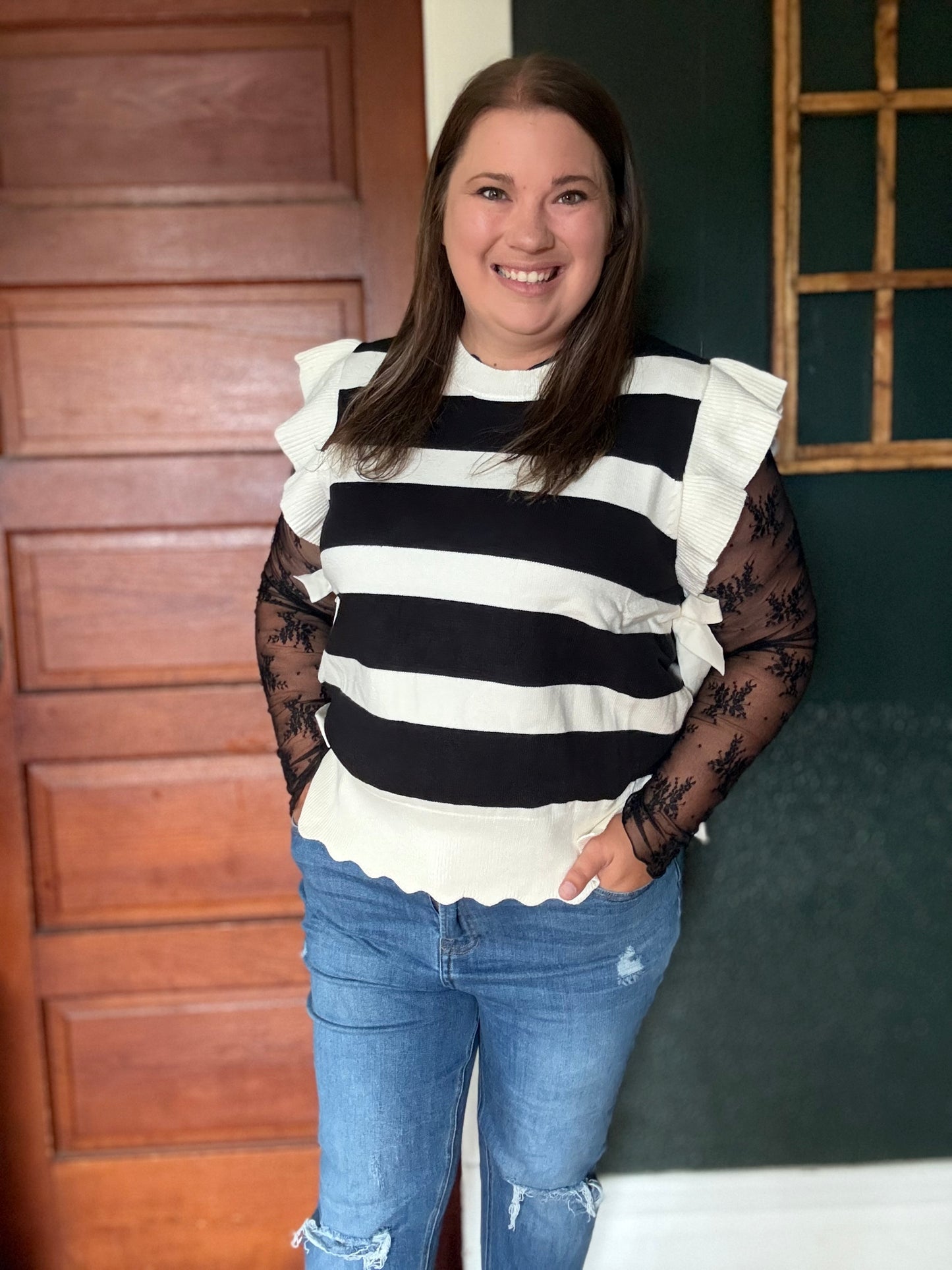 STRIPED SWEATER TOP