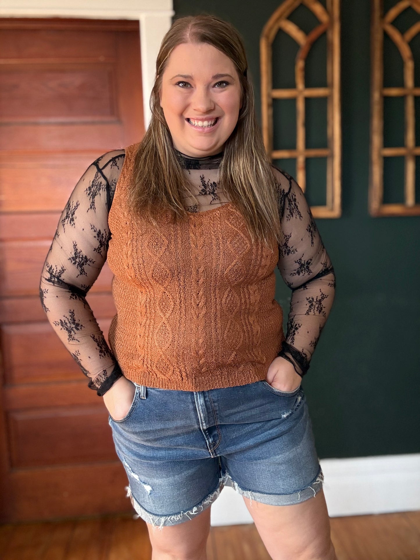 BROWN SWEATER TANK