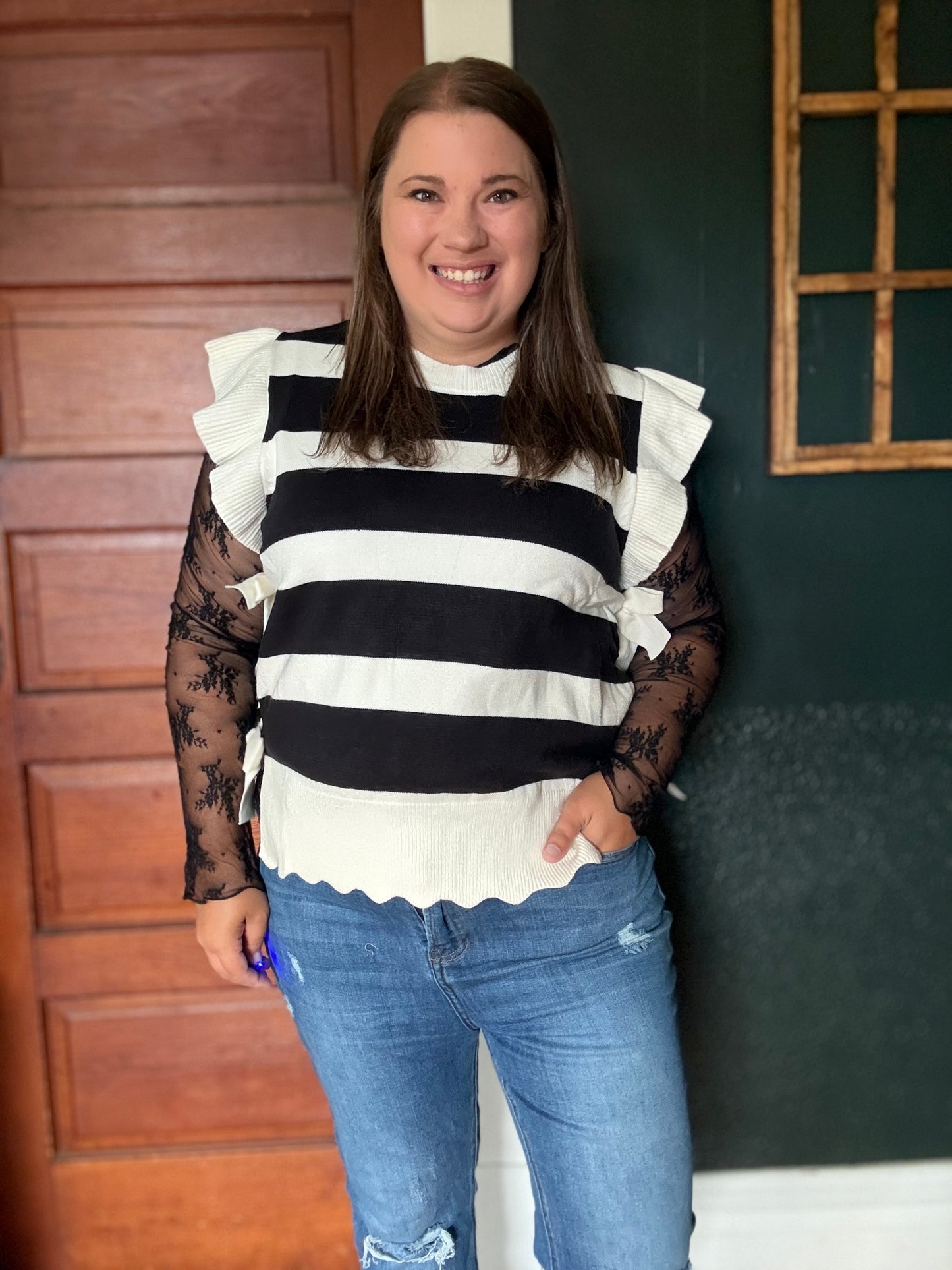 STRIPED SWEATER TOP