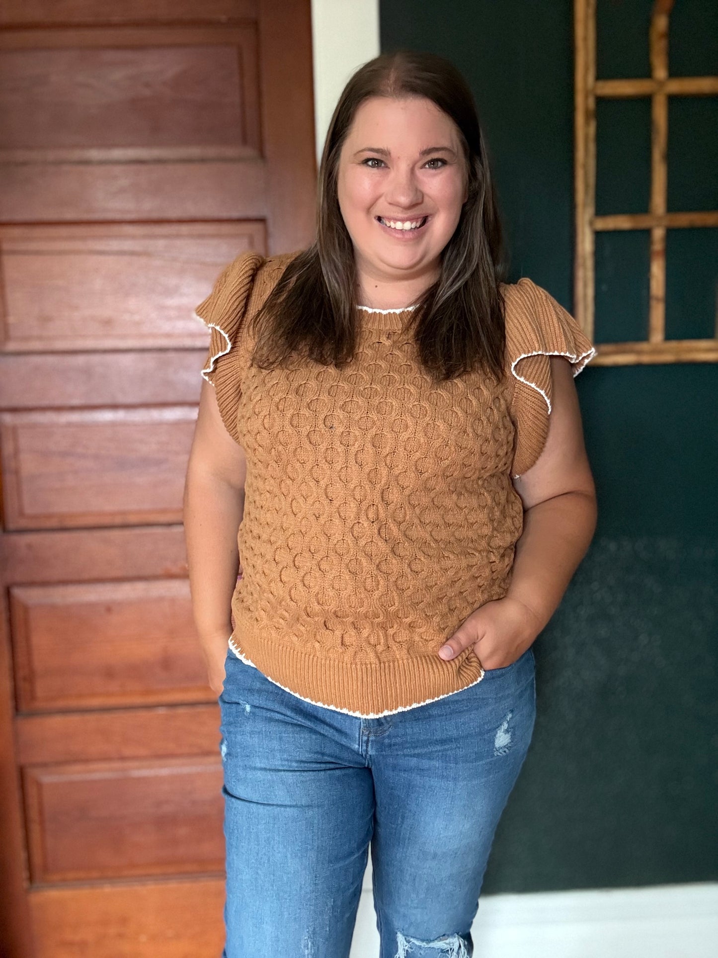 CABLE KNIT TOP