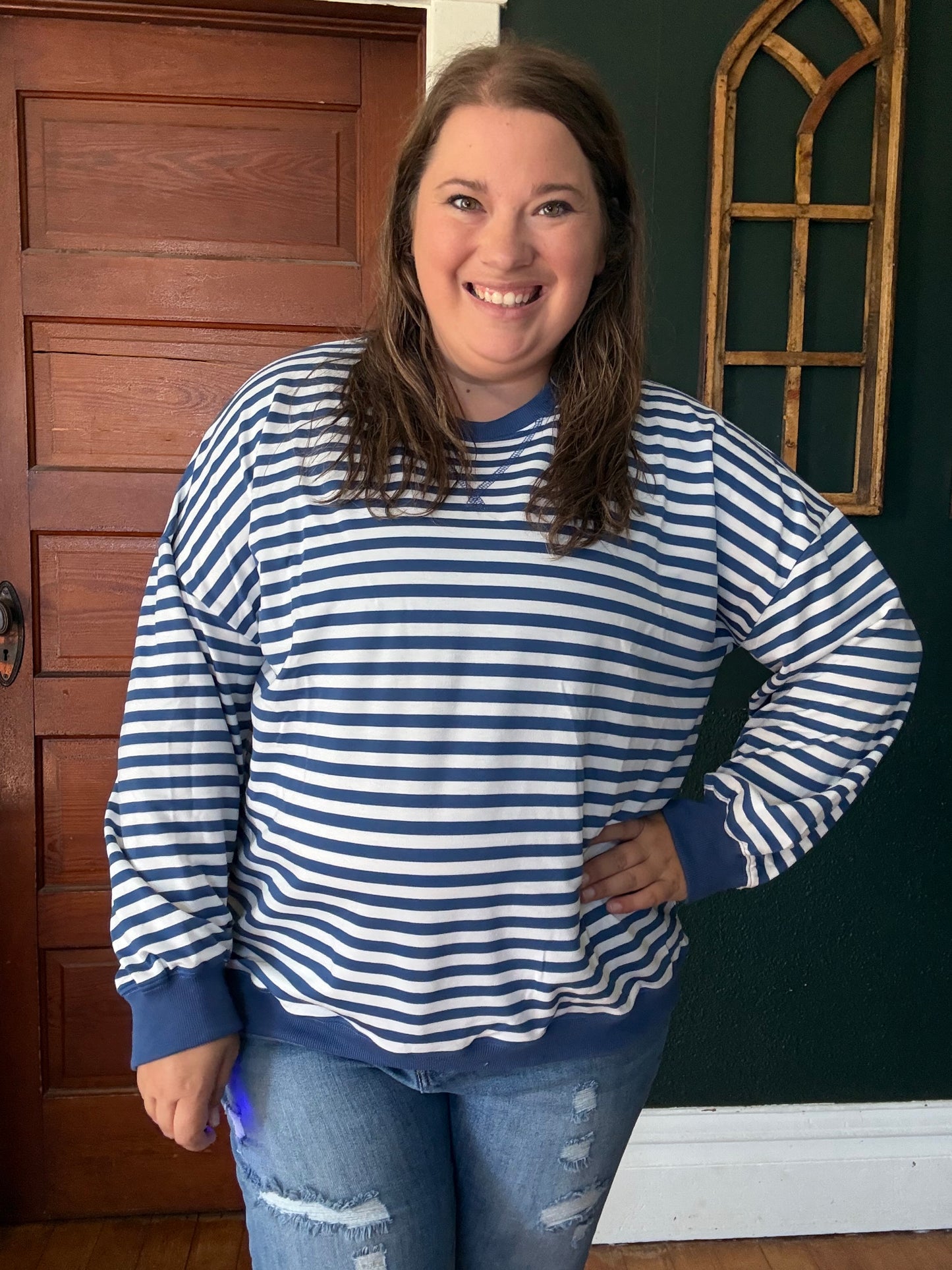 EVERY DAY STRIPED PULLOVER
