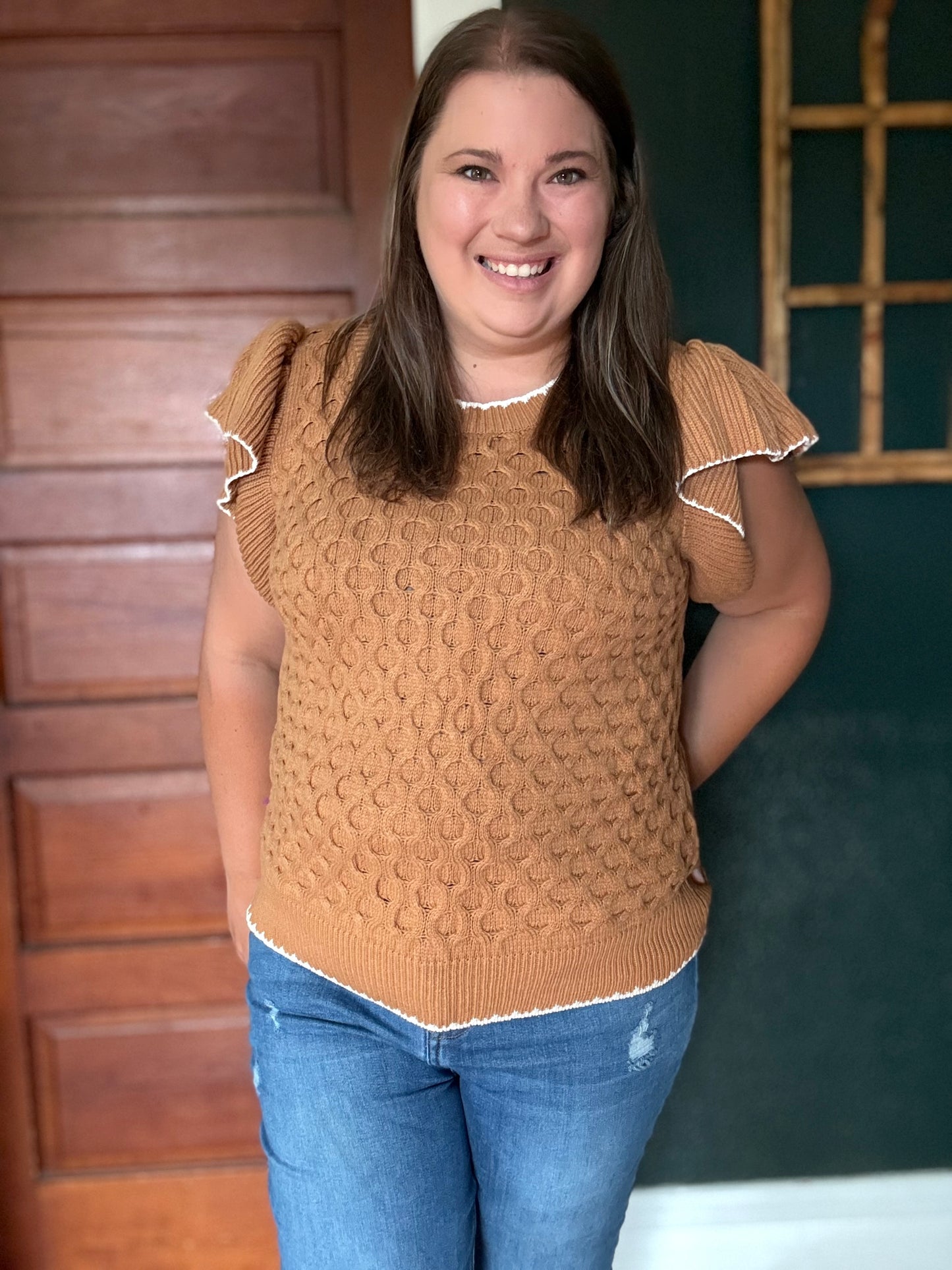 CABLE KNIT TOP