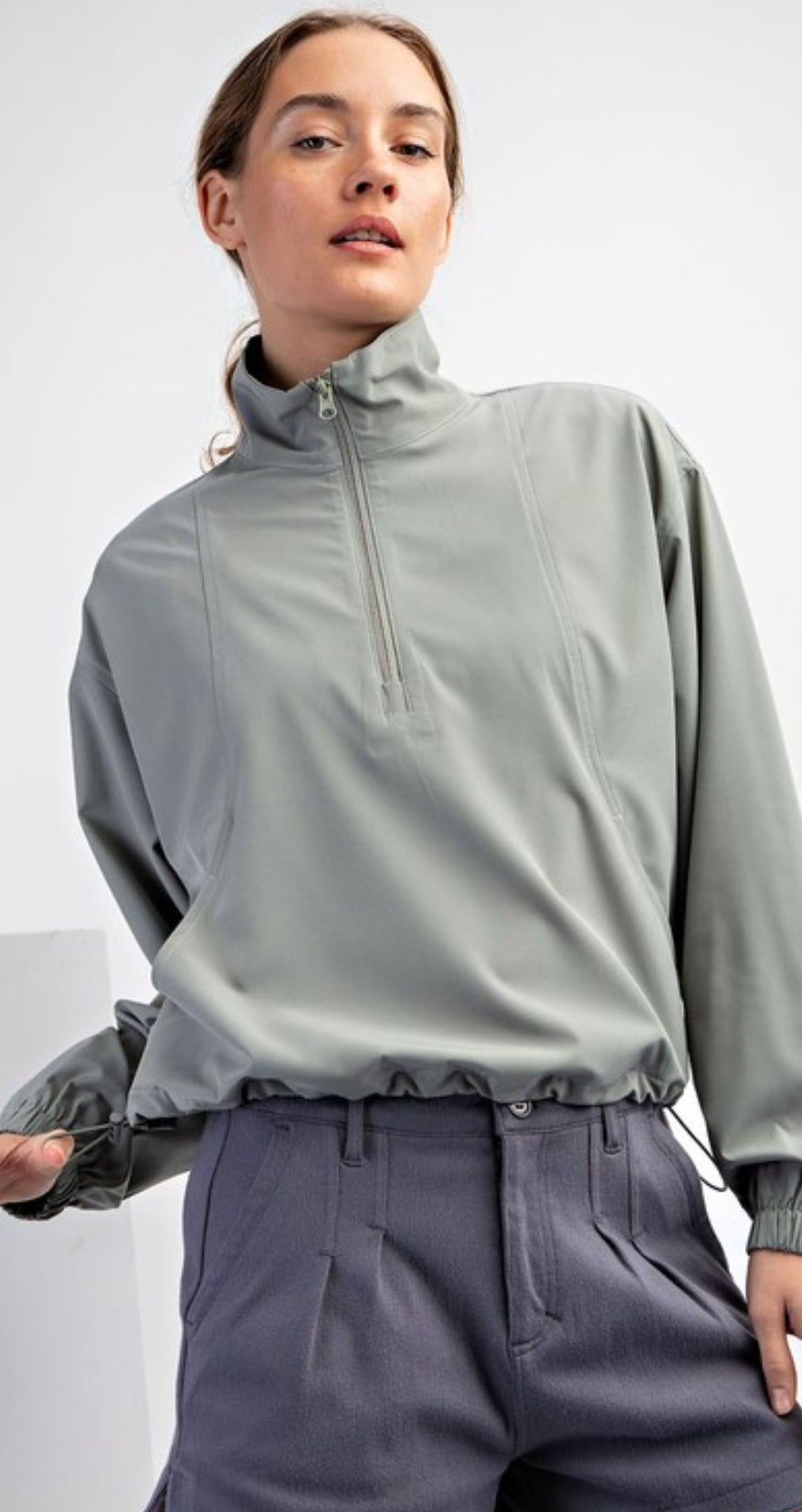 QUARTER ZIP PULLOVER JACKET