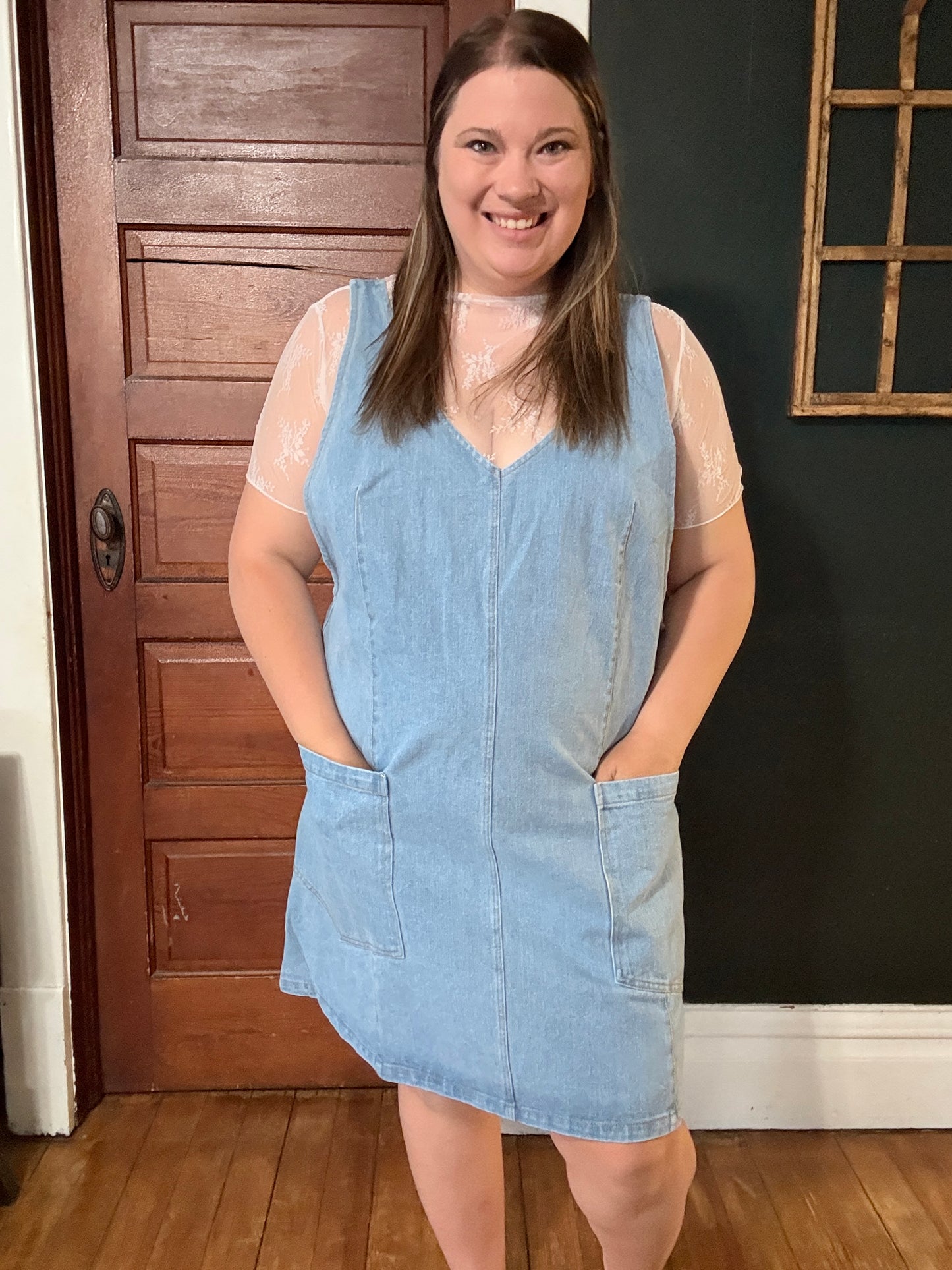 DENIM MINI DRESS