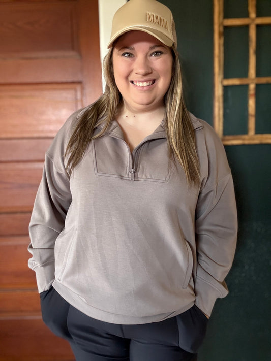 QUARTER ZIP FUNNEL NECK PULLOVER (T9872PL)