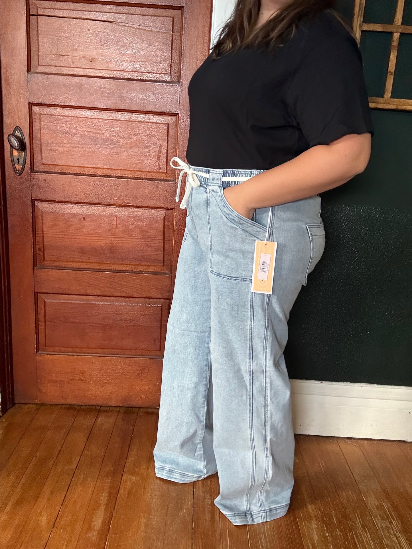 RISEN: HIGH RISE STRAIGHT PULL ON DENIM RDP5745CHX