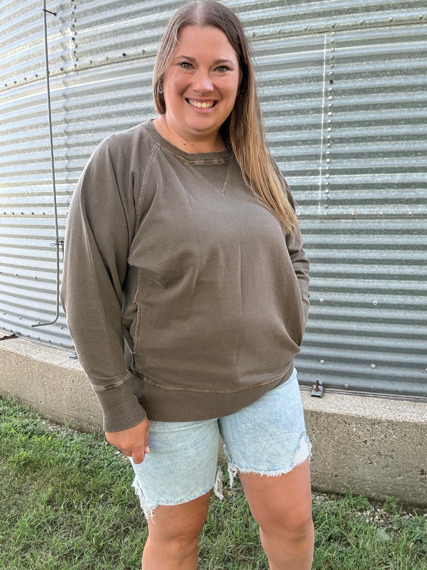 FRENCH TERRY PULLOVER 5176X OLIVE