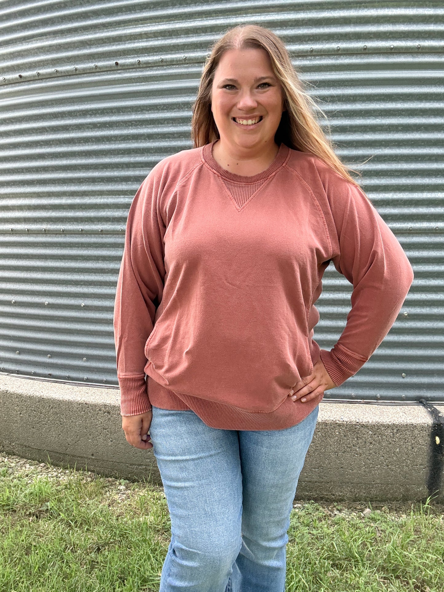 FRENCH TERRY PULLOVER 5176D4 RUST