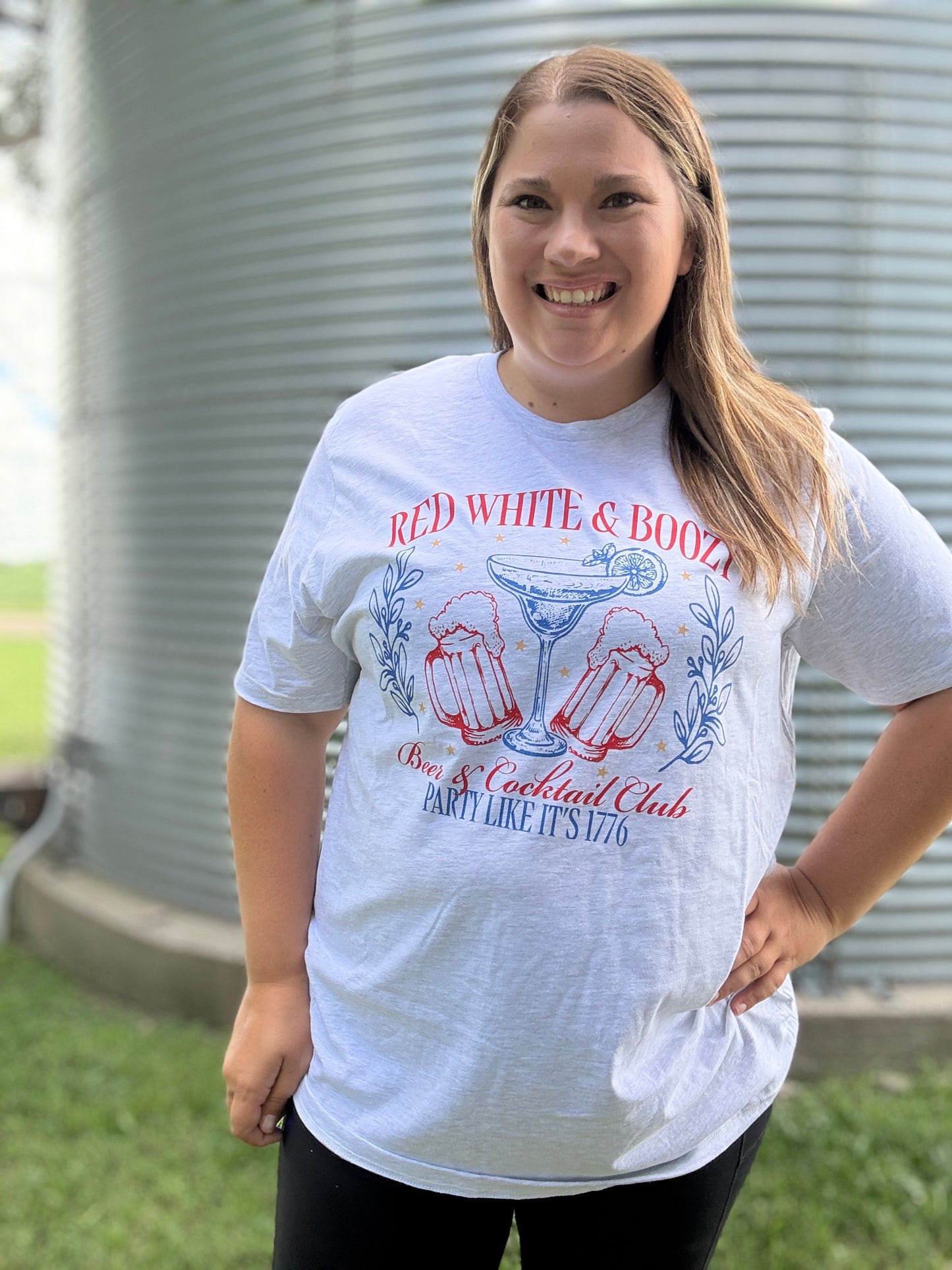 RED WHITE & BOOZY TEE