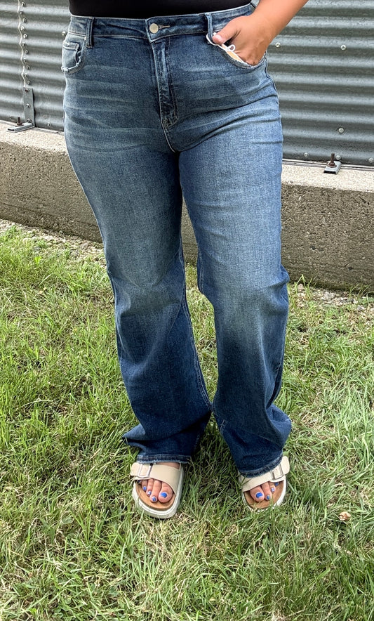 RISEN: HIGH RISE-STRAIGHT JEANS RDP5784X