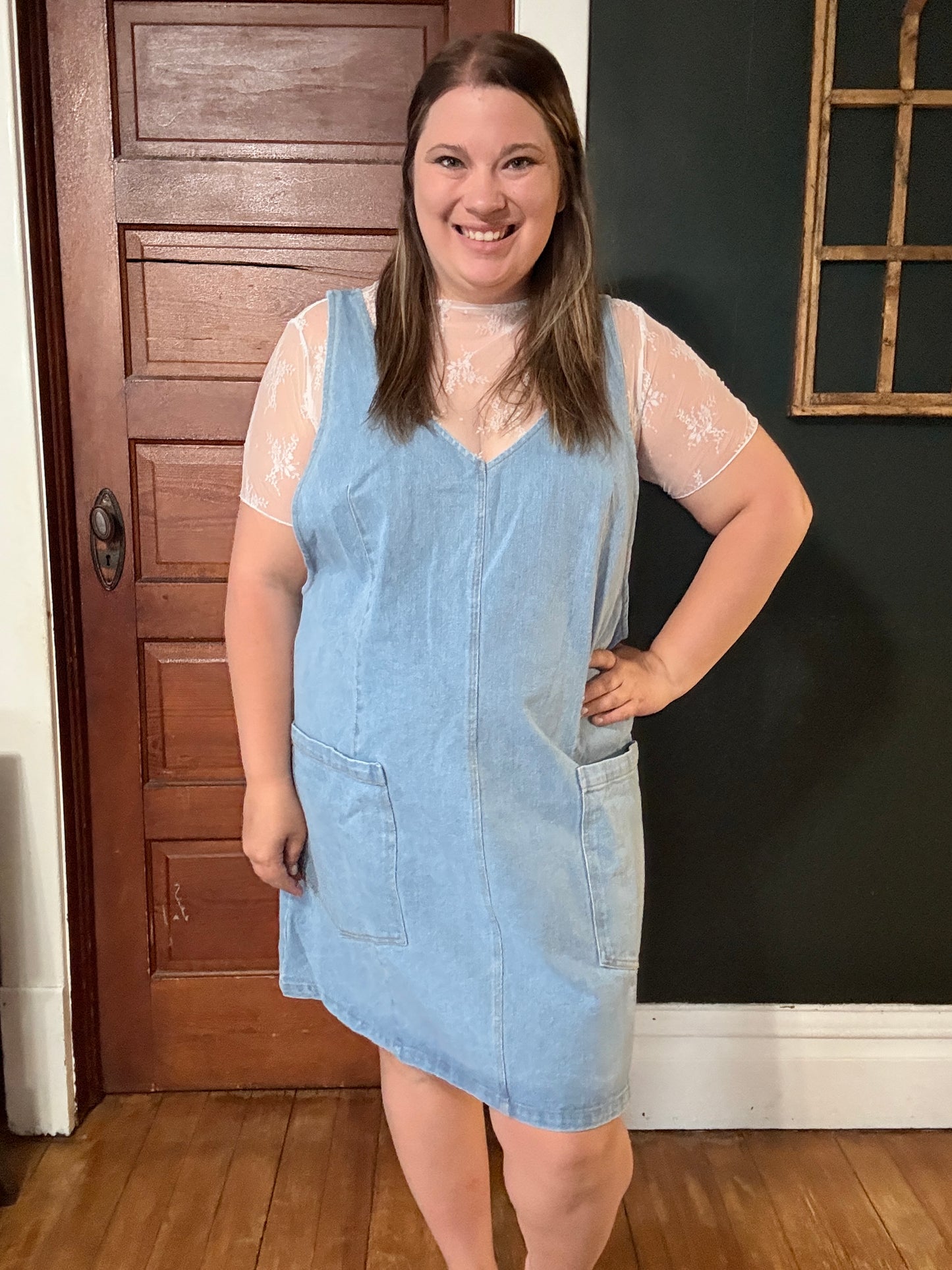 DENIM MINI DRESS