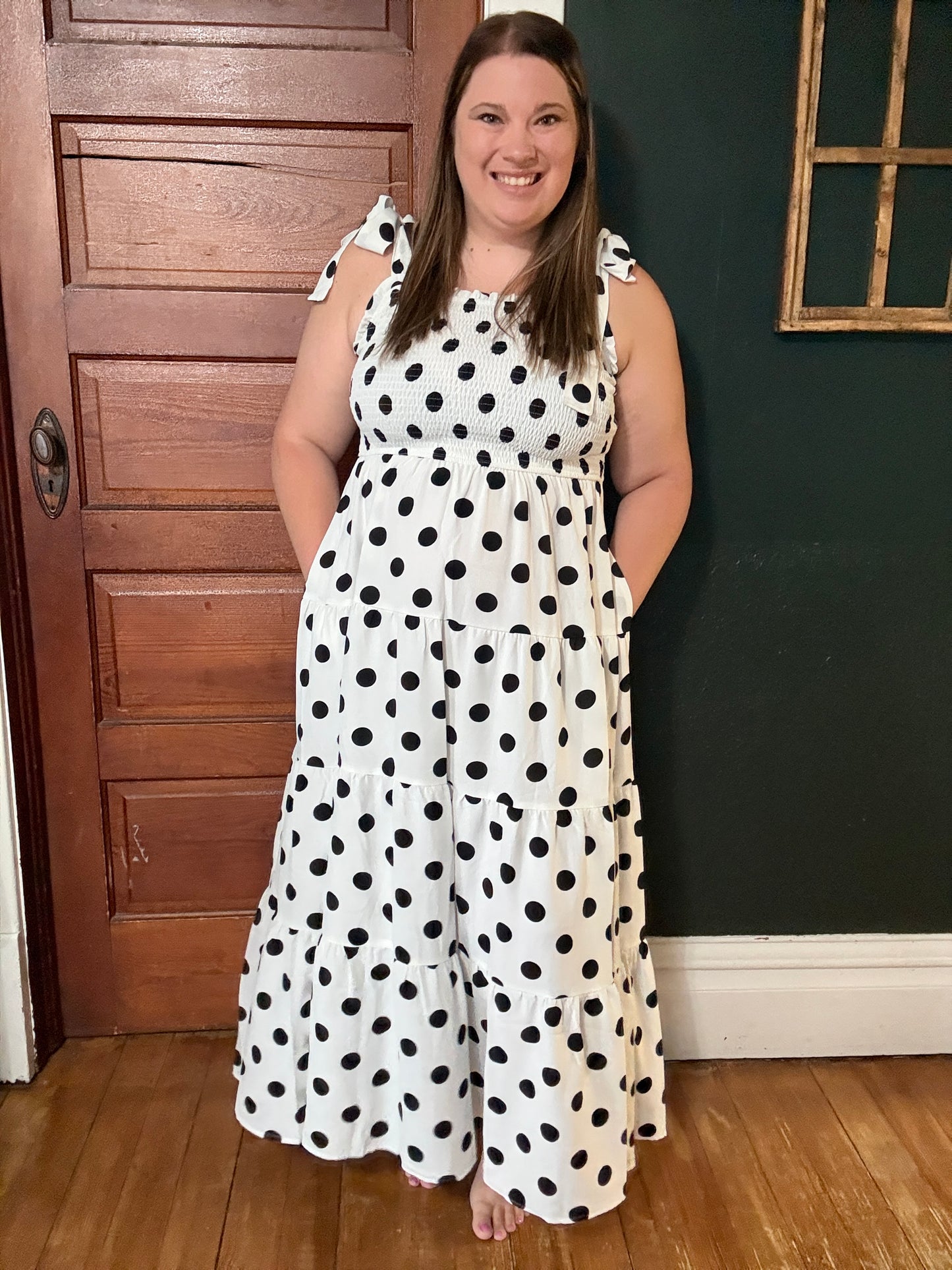 POLKA DOT MIDI DRESS