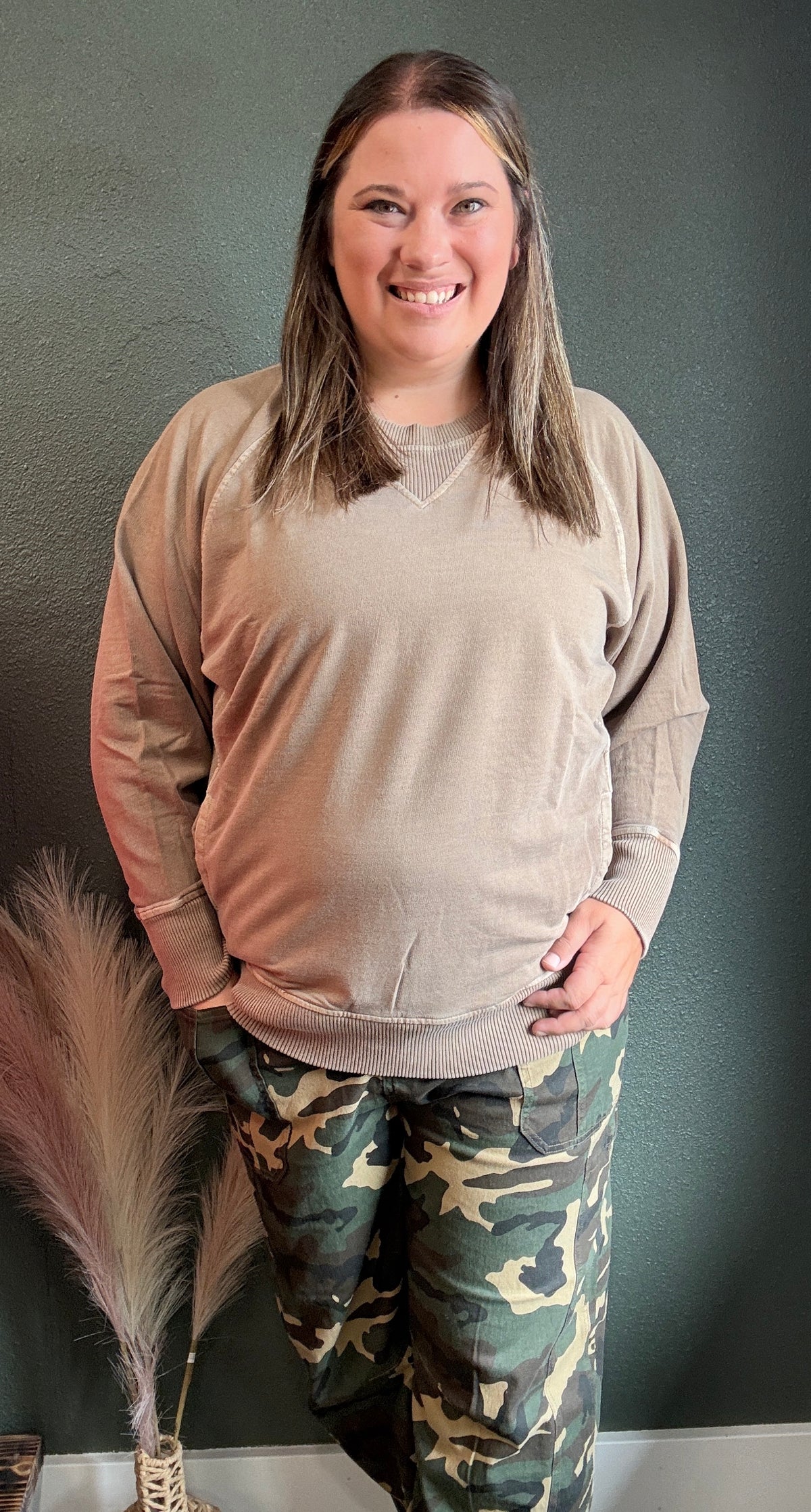 LIVED IN PULLOVER 5176 MOCHA