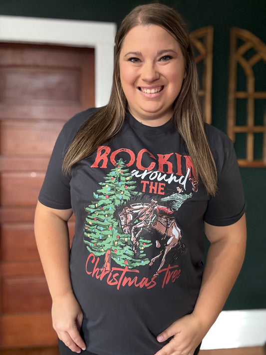 ROCKIN AROUND THE CHRISTMAS TREE TEE
