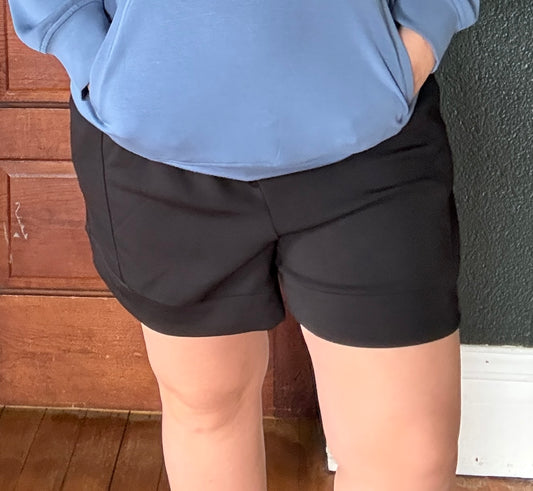 MODAL CASUAL SHORT BLACK