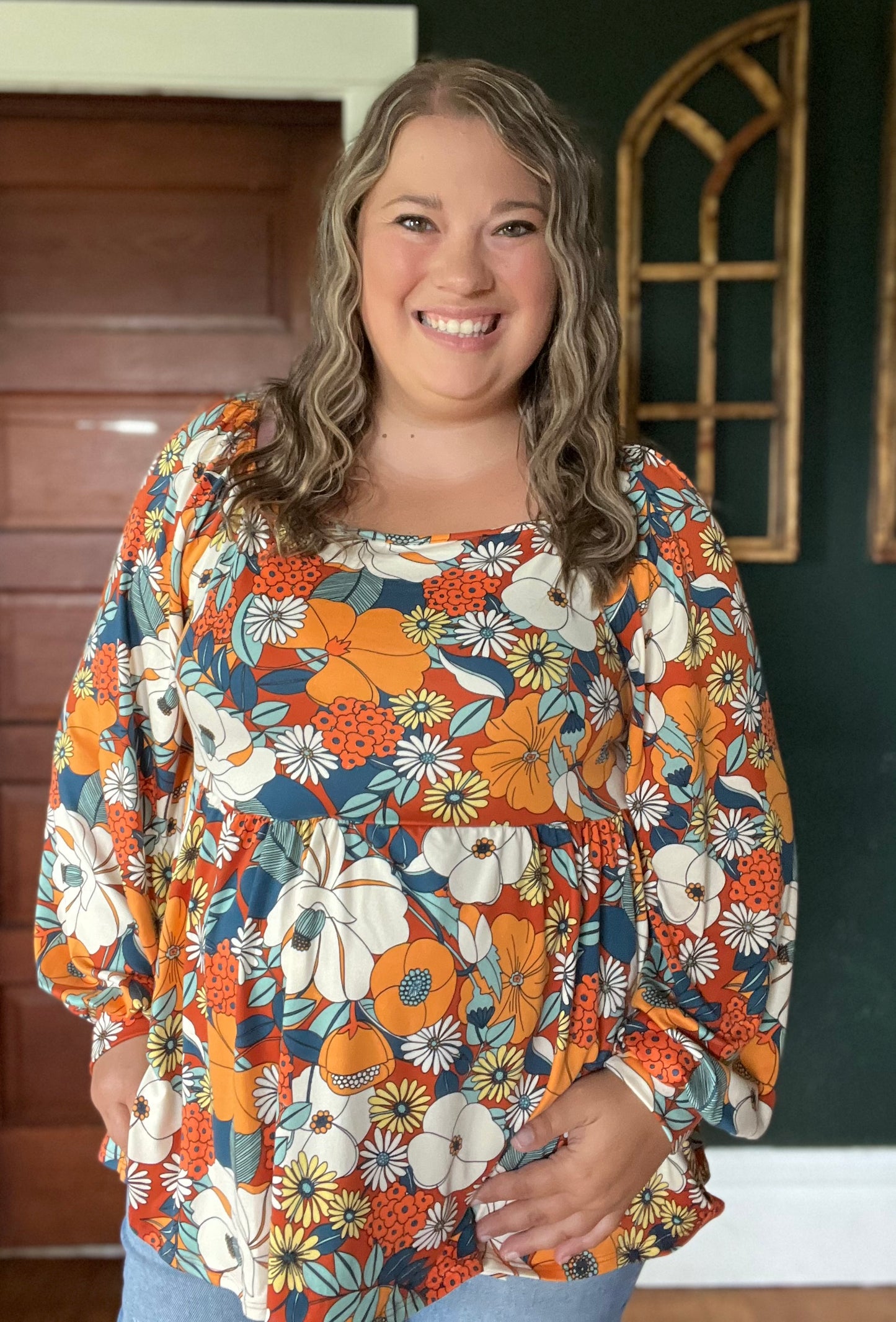 RETRO FLORAL TOP