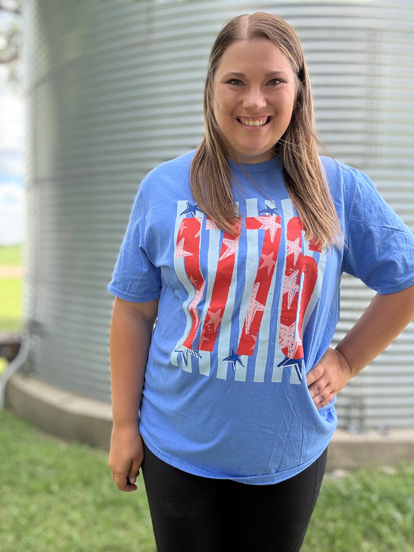1776 STRIPED TEE