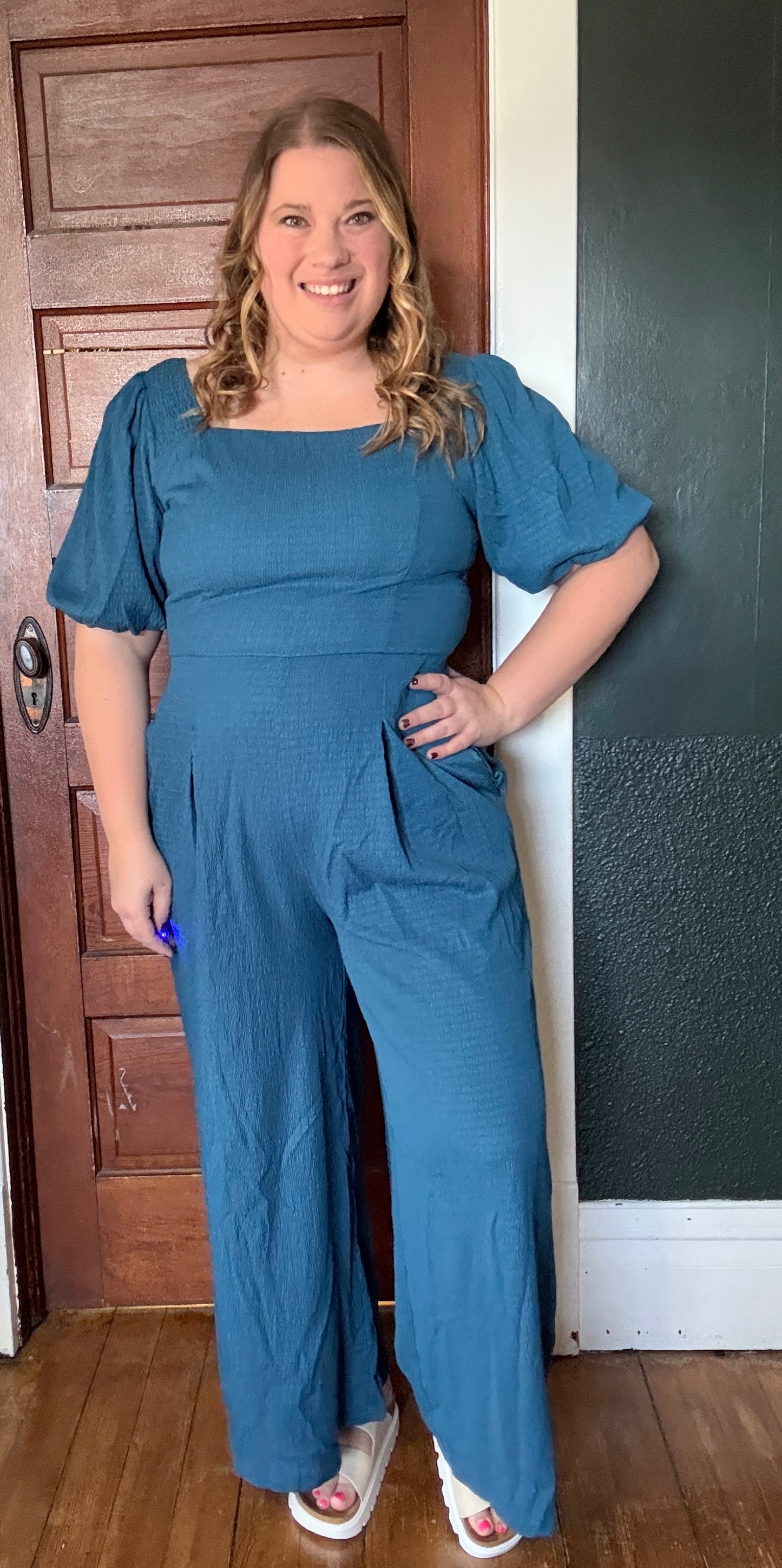 TEXTURED JUMPSUIT
