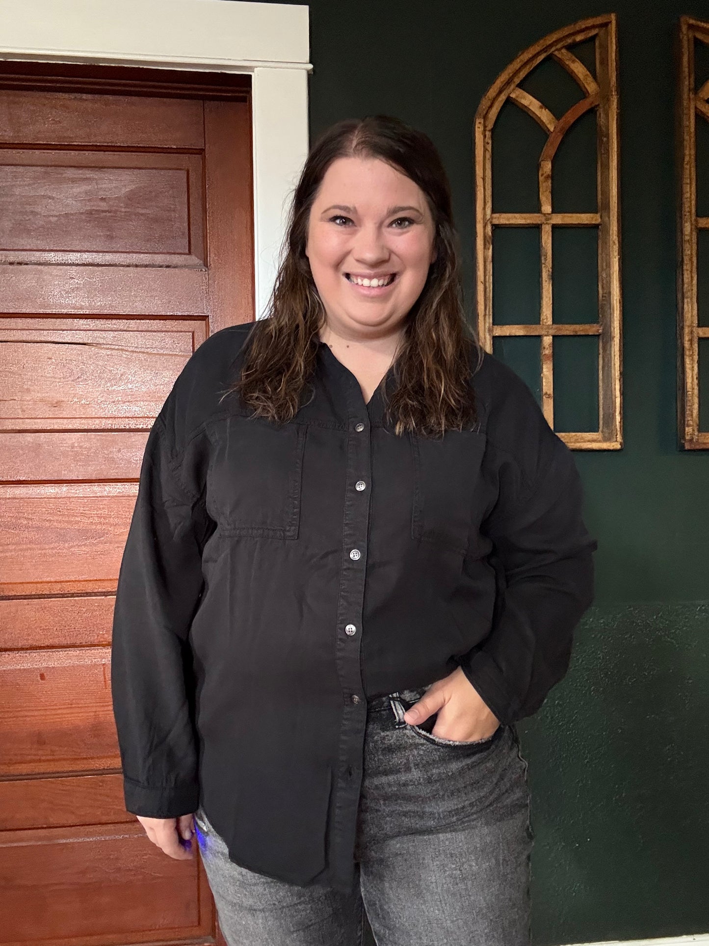 RISEN: OVERSIZED TENCIL SHIRT