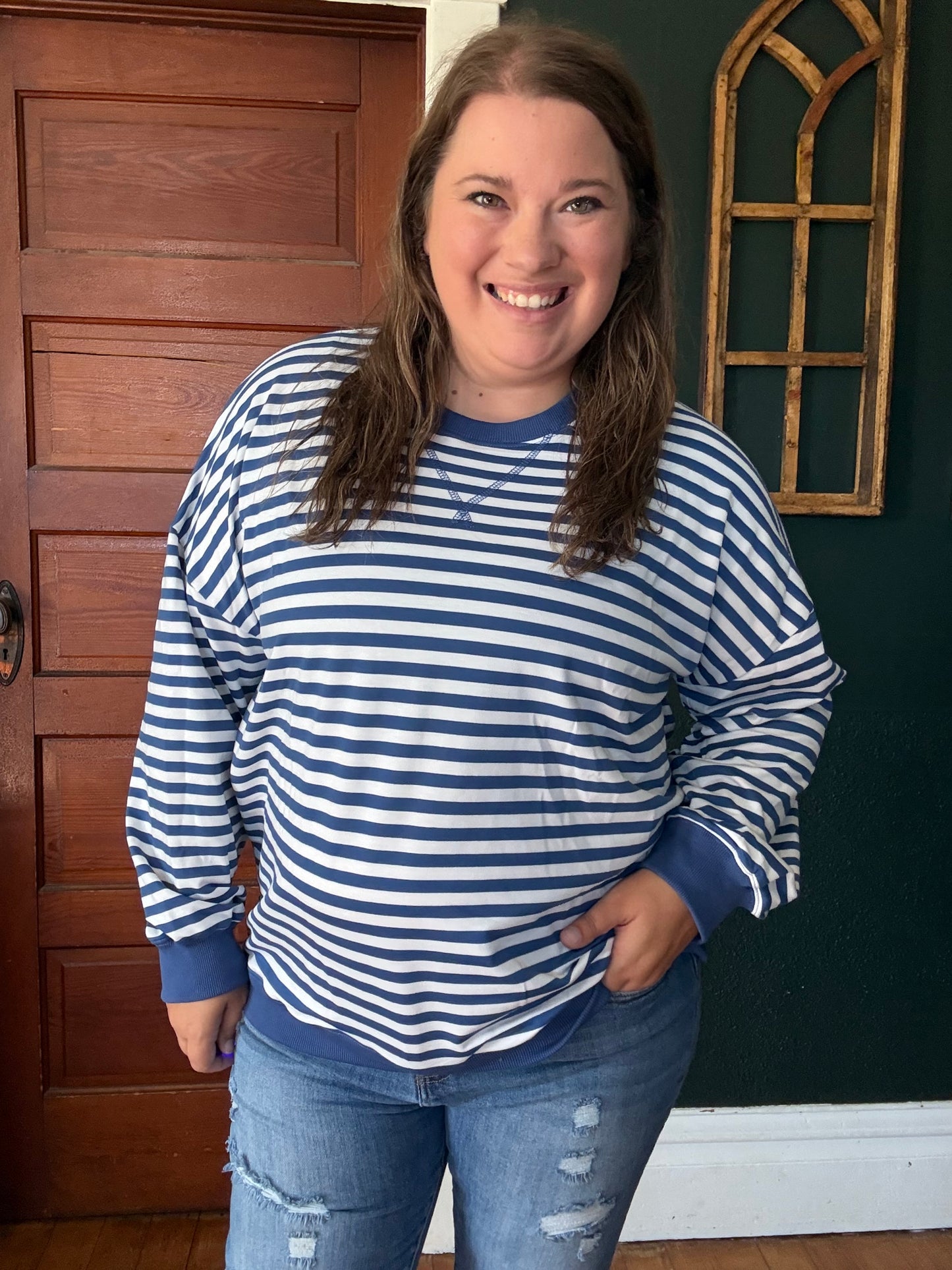 EVERY DAY STRIPED PULLOVER