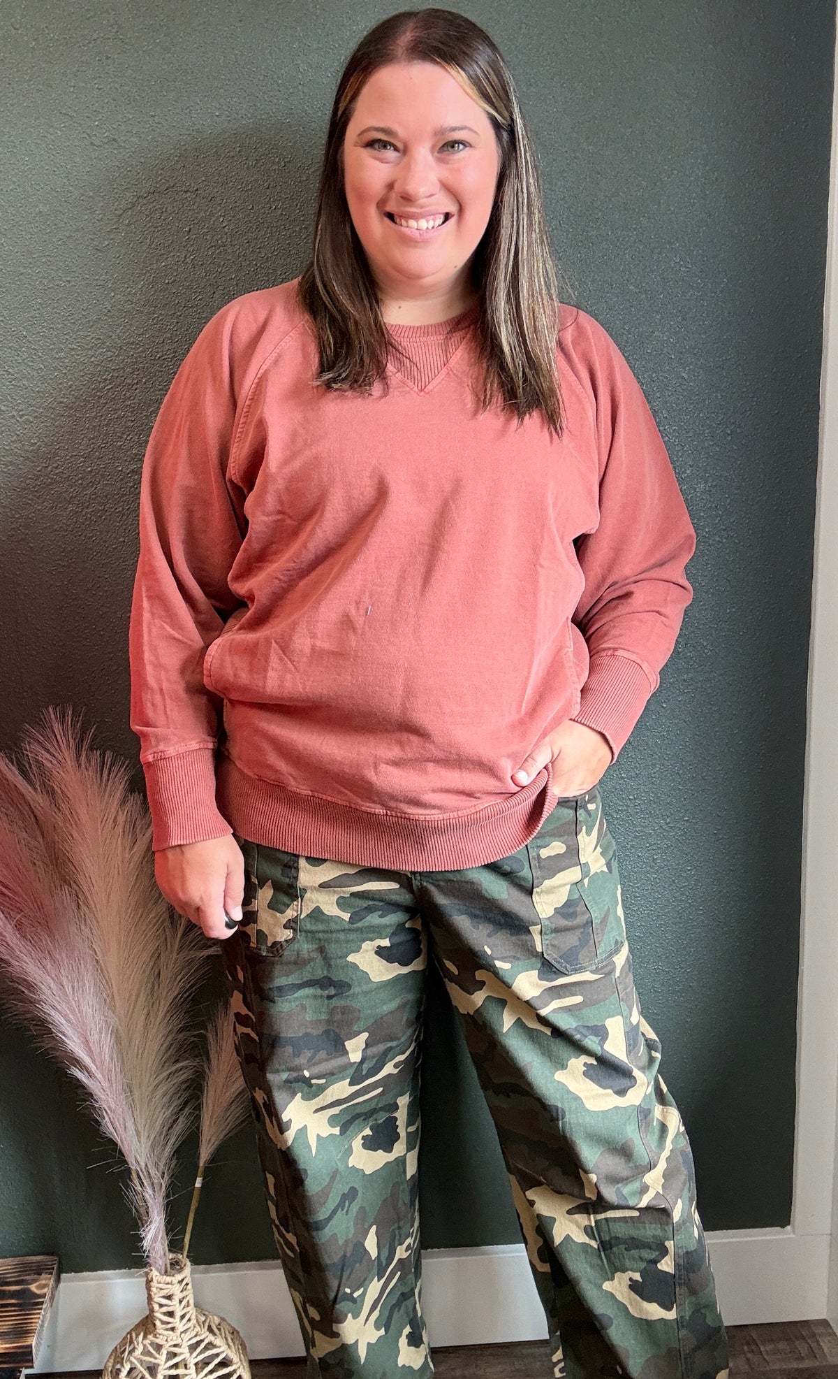 LIVED IN PULLOVER 5176 RUST