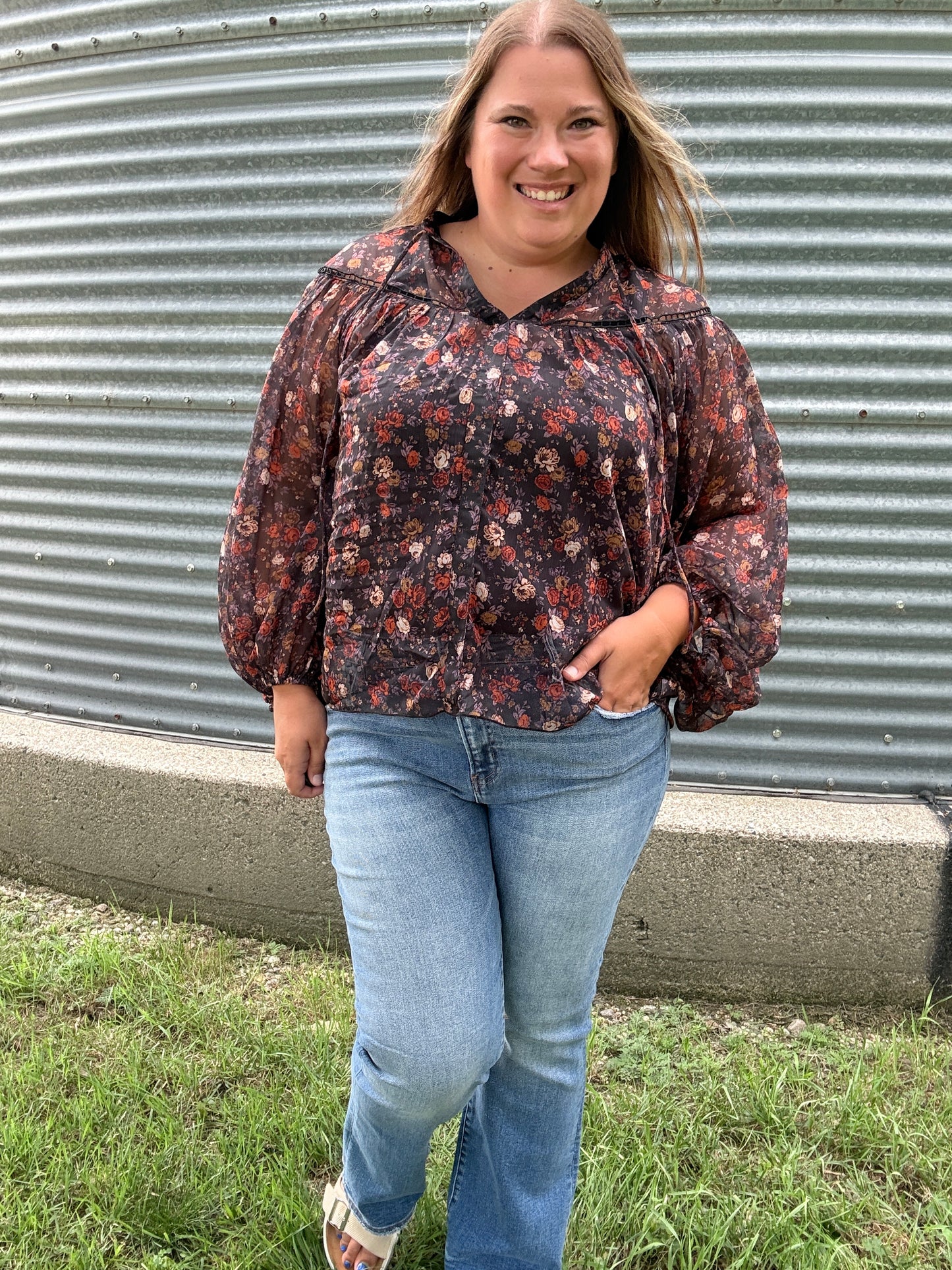 FLORAL PRINTED BLOUSE