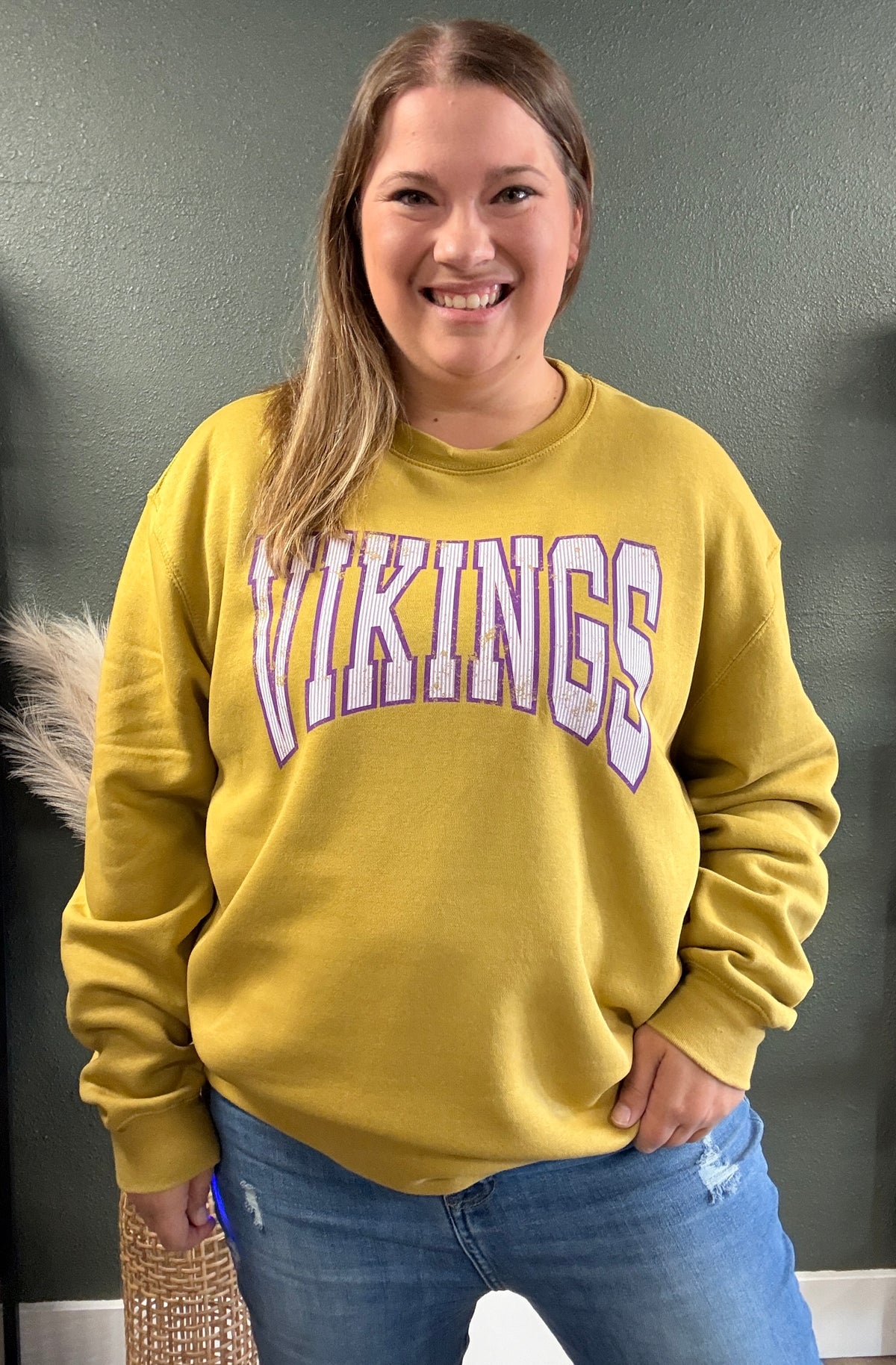 PINSTRIPE VIKINGS CREW