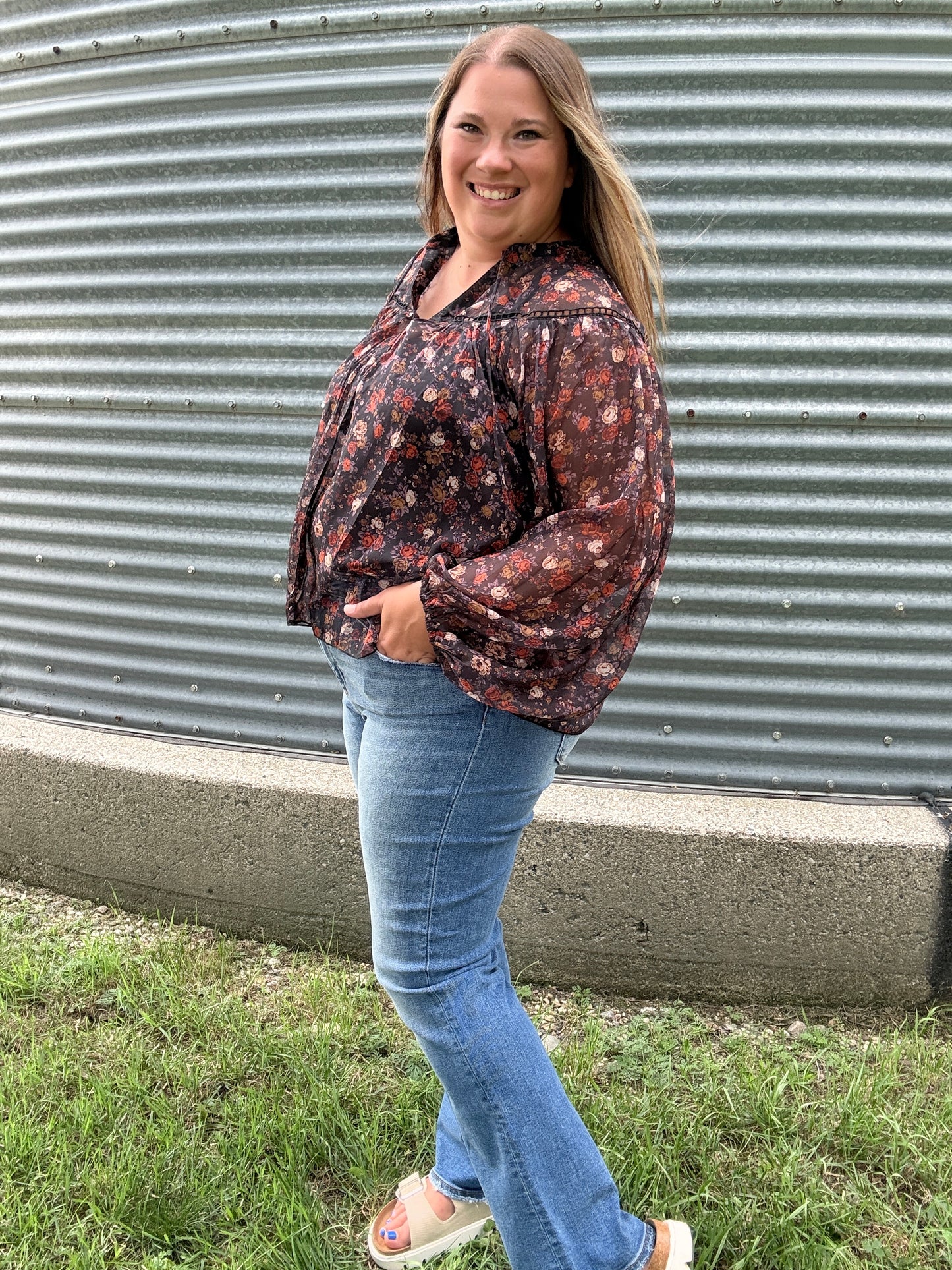 FLORAL PRINTED BLOUSE