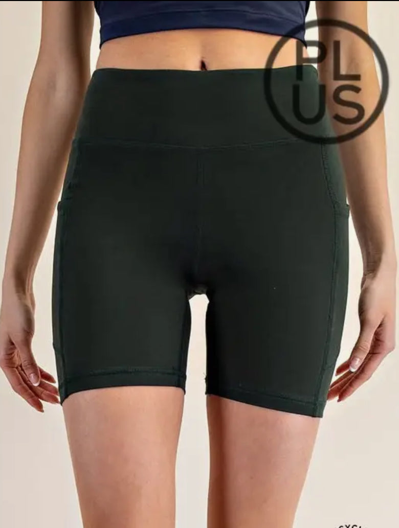 6 INCH BIKER SHORTS REGENCY GREEN