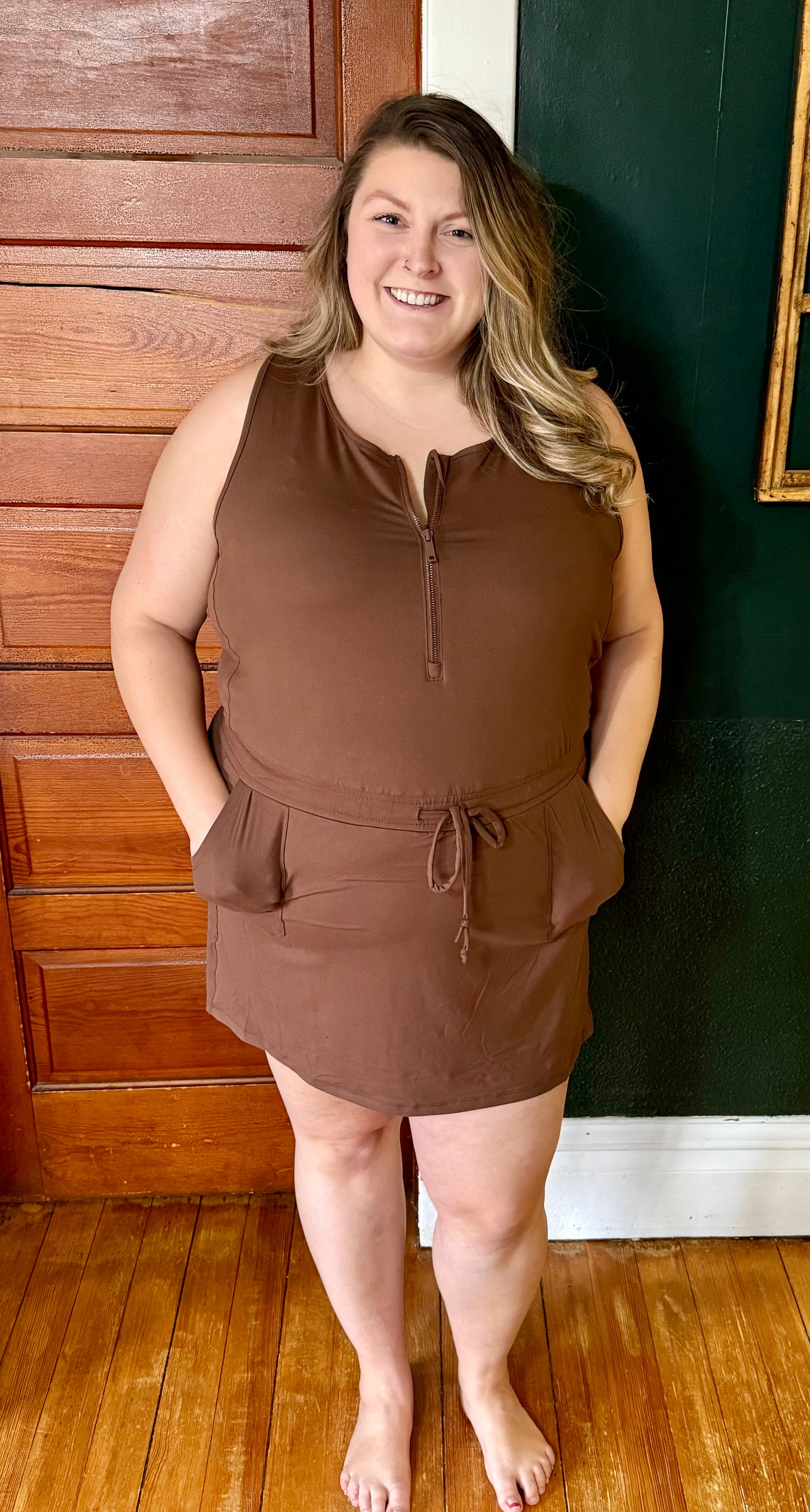 DEFINED ROMPER DRESS