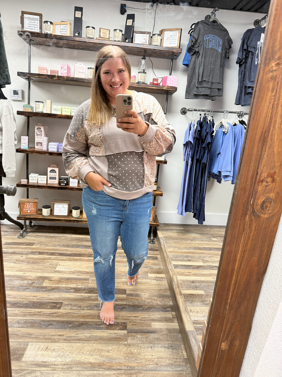AUTUMN PATCHWORK TOP