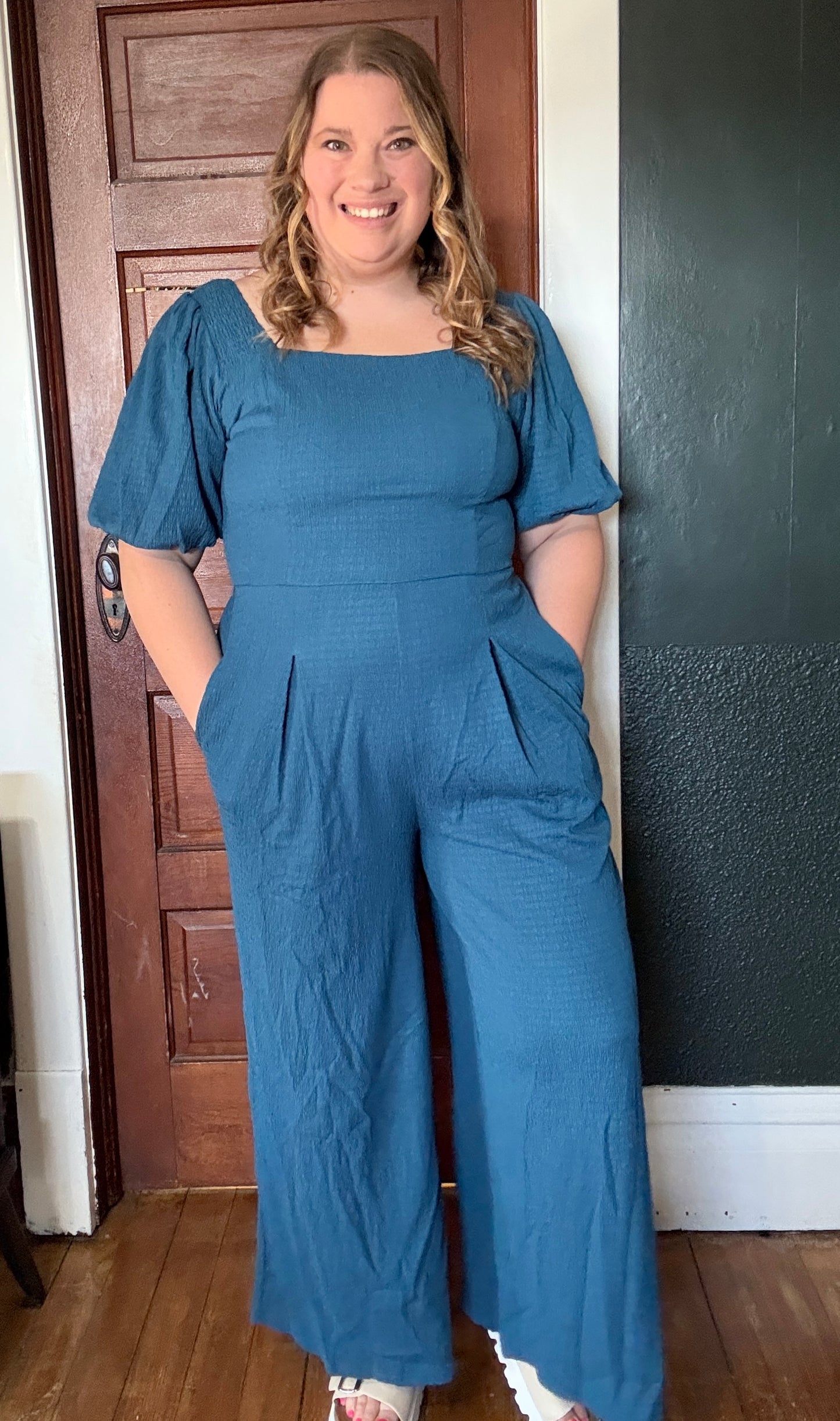 TEXTURED JUMPSUIT