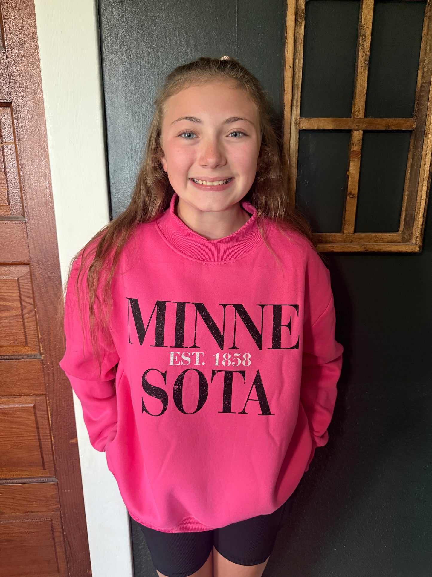 MN PINK MOCKNECK