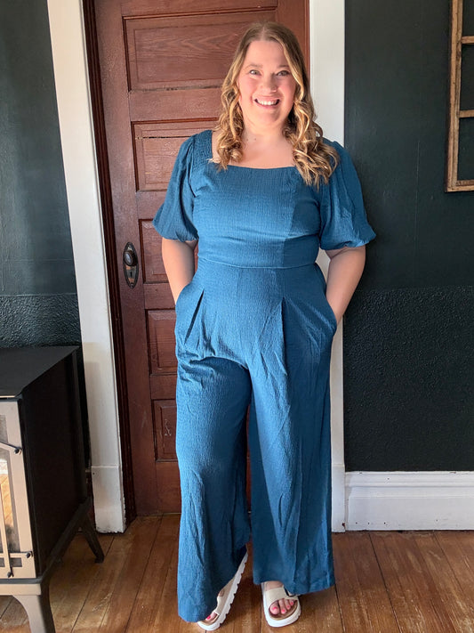 TEXTURED JUMPSUIT