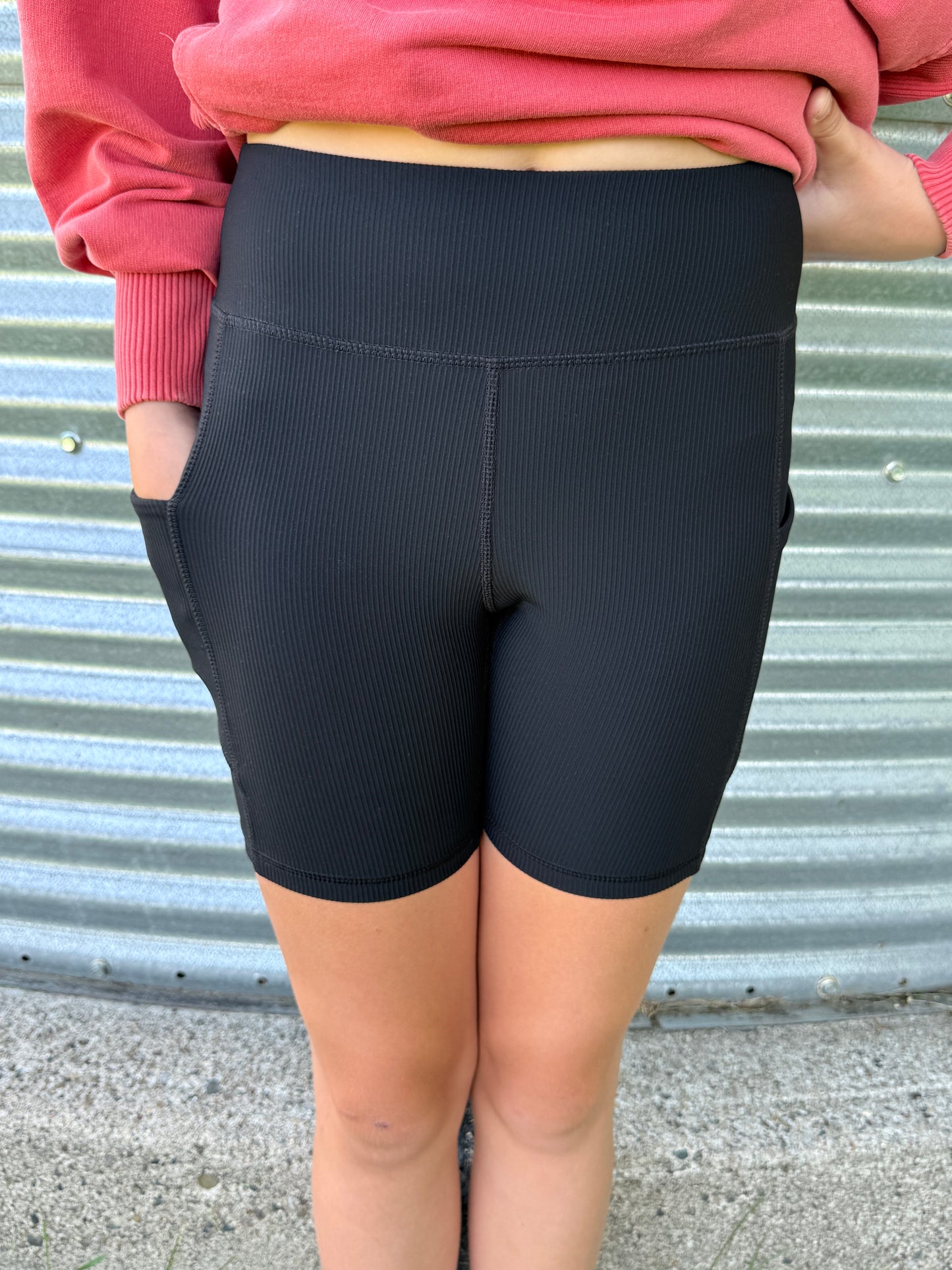 RIBBED BIKER BLACK