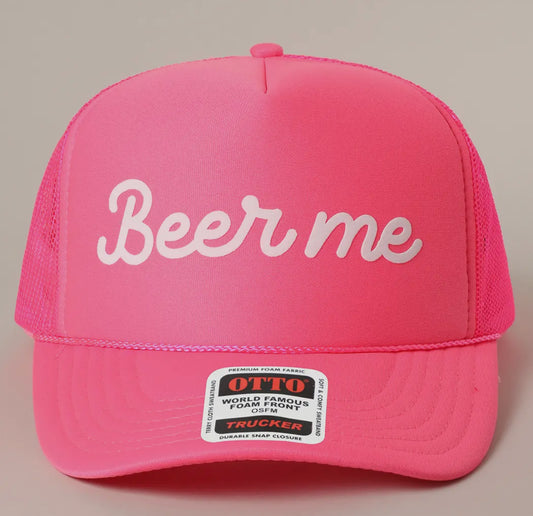 BEER ME CURSIVE HAT